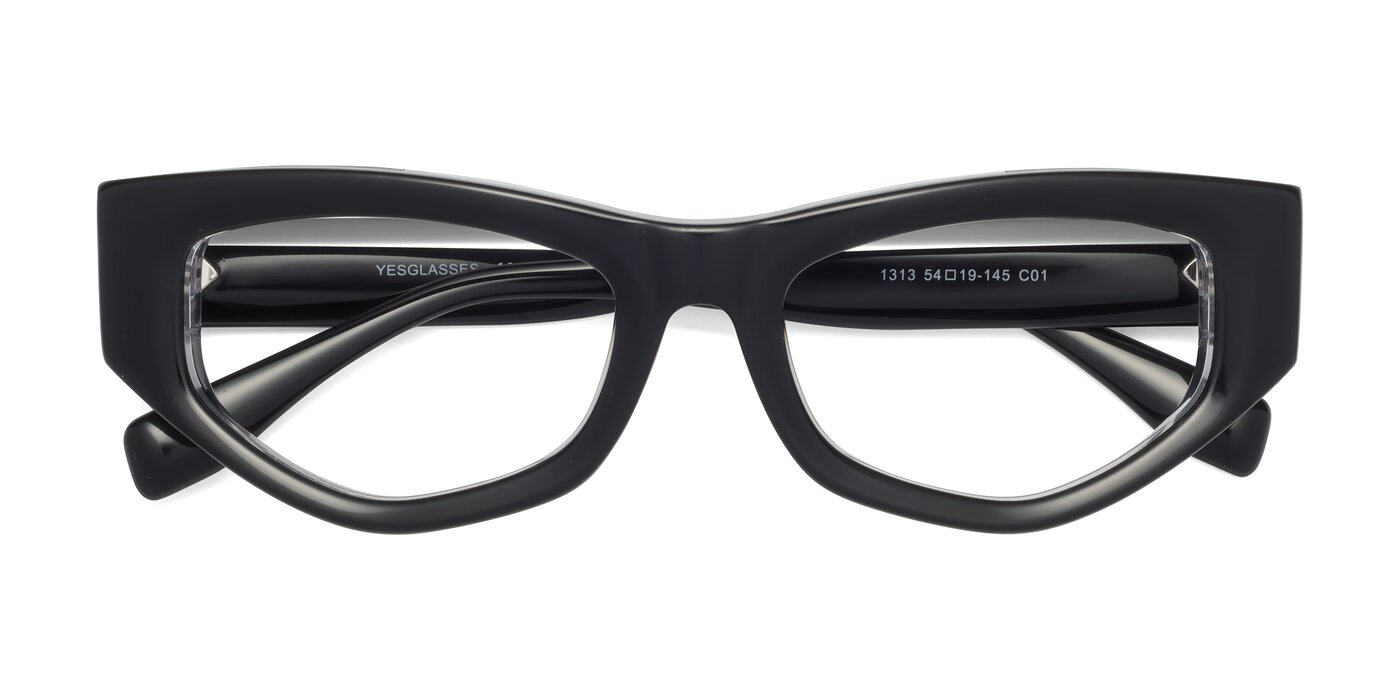 1313 - Black / Clear Reading Glasses
