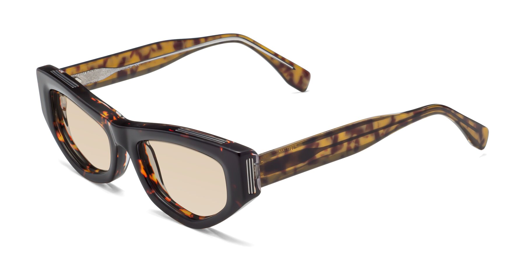 Angle of 1313 in Honey Tortoise with Light Brown Tinted Lenses