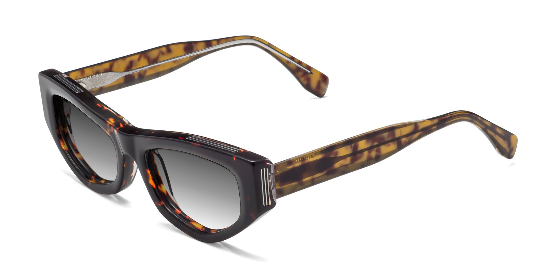 Angle of 1313 in Honey Tortoise with Gray Gradient Lenses