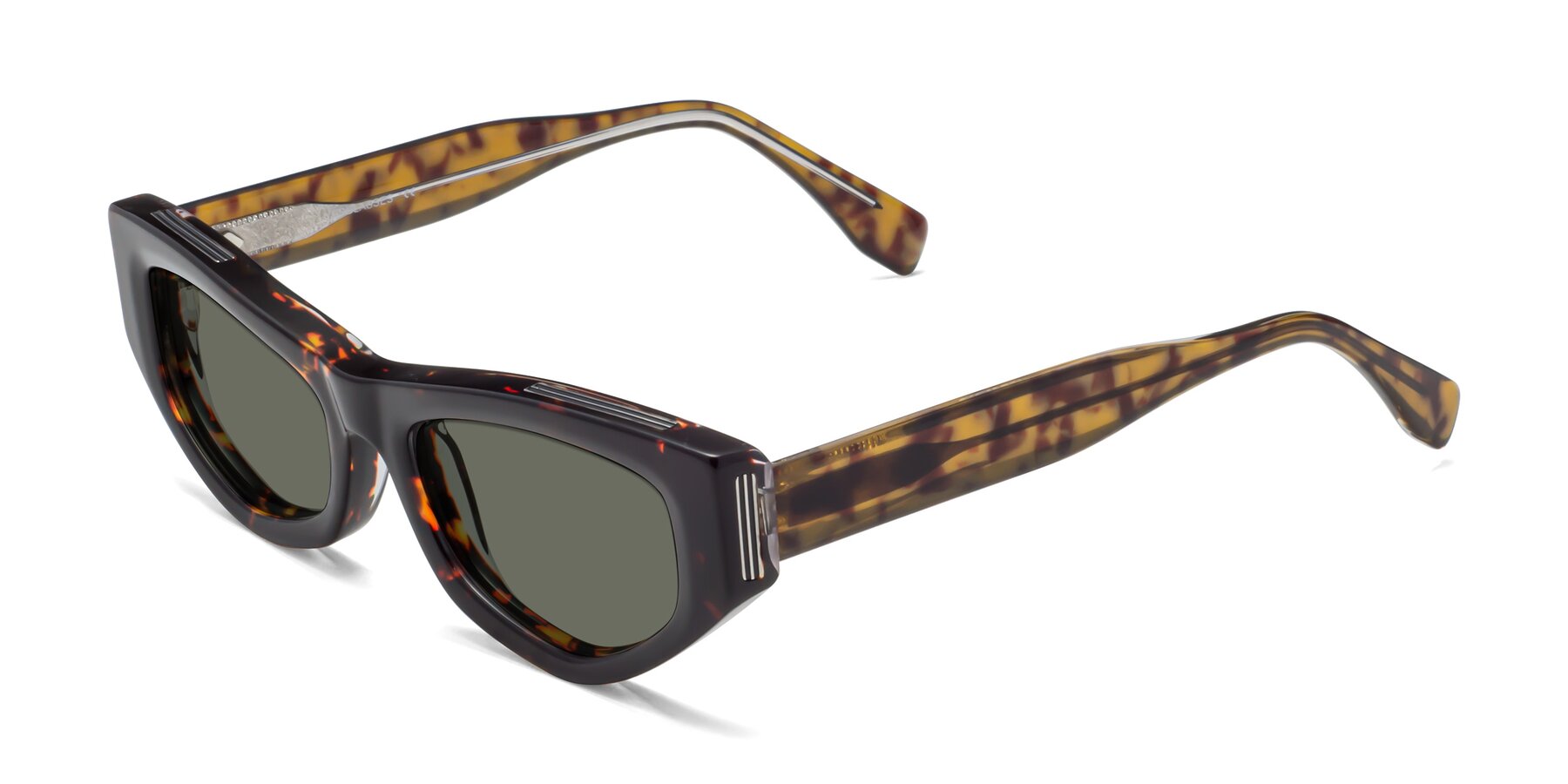 Angle of 1313 in Honey Tortoise with Gray Polarized Lenses