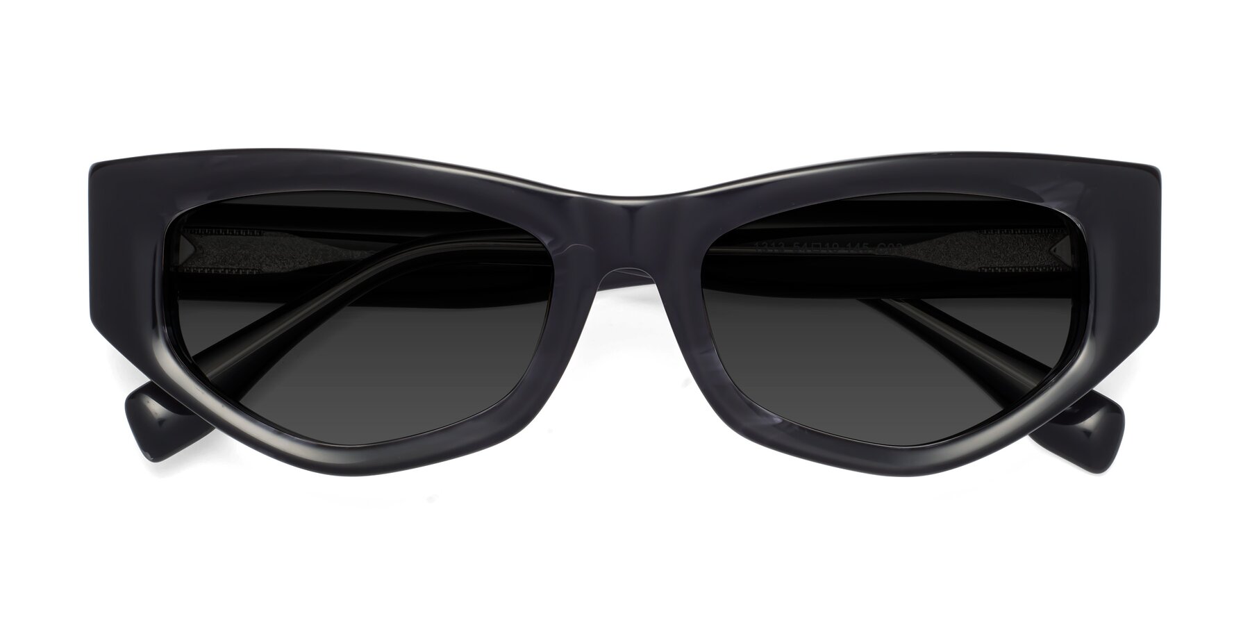 Folded Front of 1313 in Black with Gray Polarized TAC Lenses