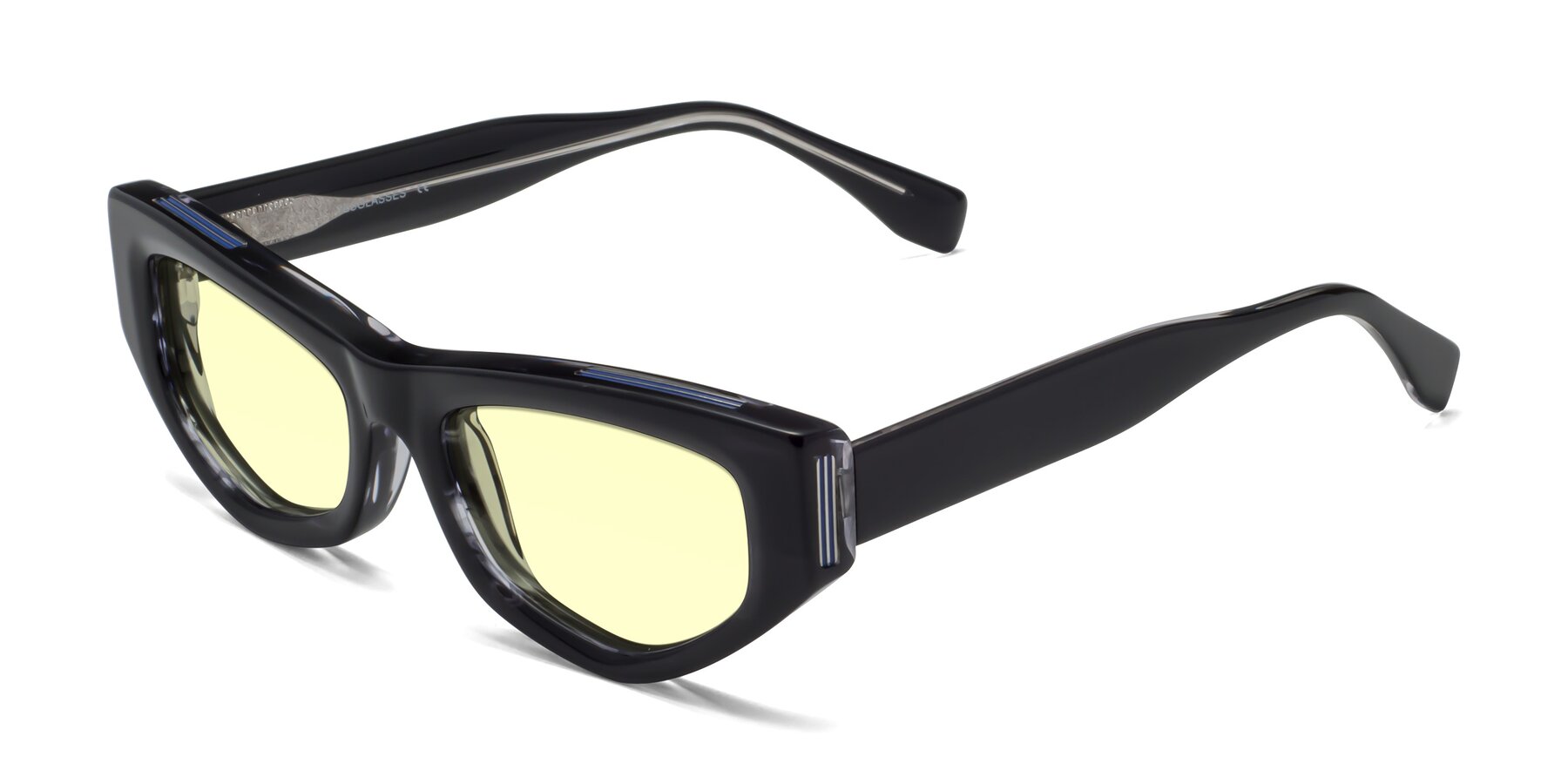 Angle of 1313 in Black with Light Yellow Tinted Lenses