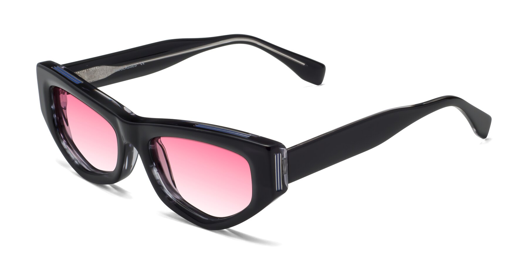 Angle of 1313 in Black with Pink Gradient Lenses