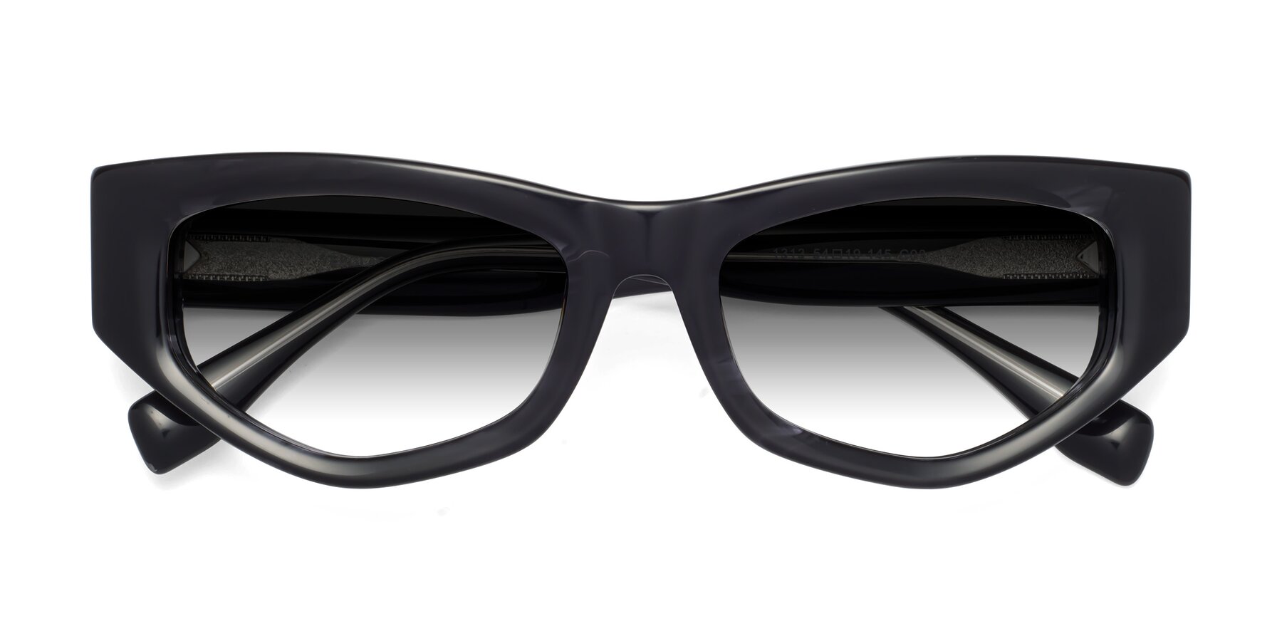 Folded Front of 1313 in Black with Gray Gradient Lenses