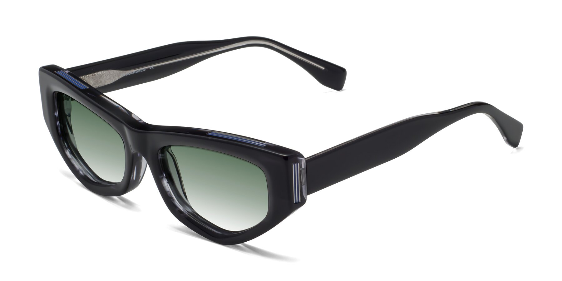 Angle of 1313 in Black with Green Gradient Lenses