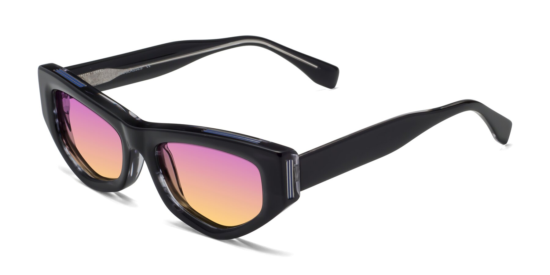 Angle of 1313 in Black with Purple / Yellow Gradient Lenses