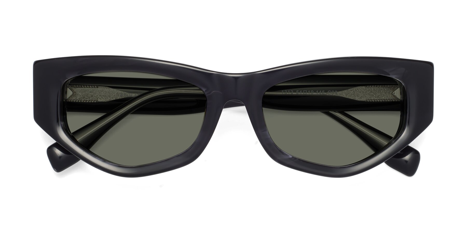 Folded Front of 1313 in Black with Gray Polarized Lenses