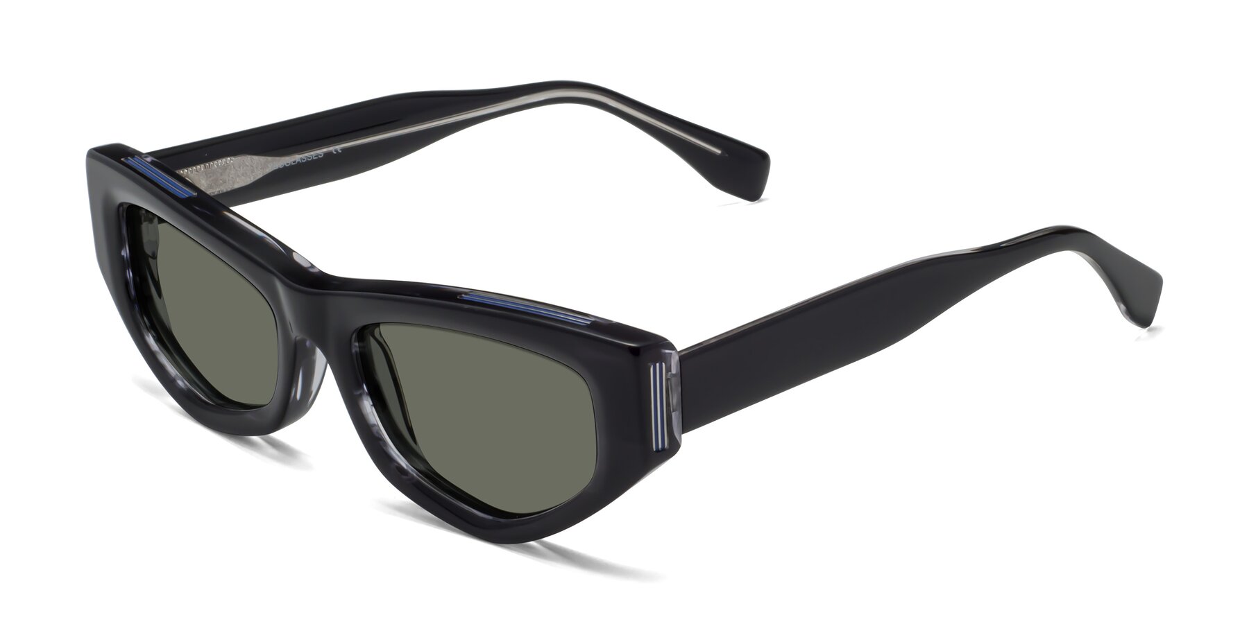 Angle of 1313 in Black with Gray Polarized Lenses
