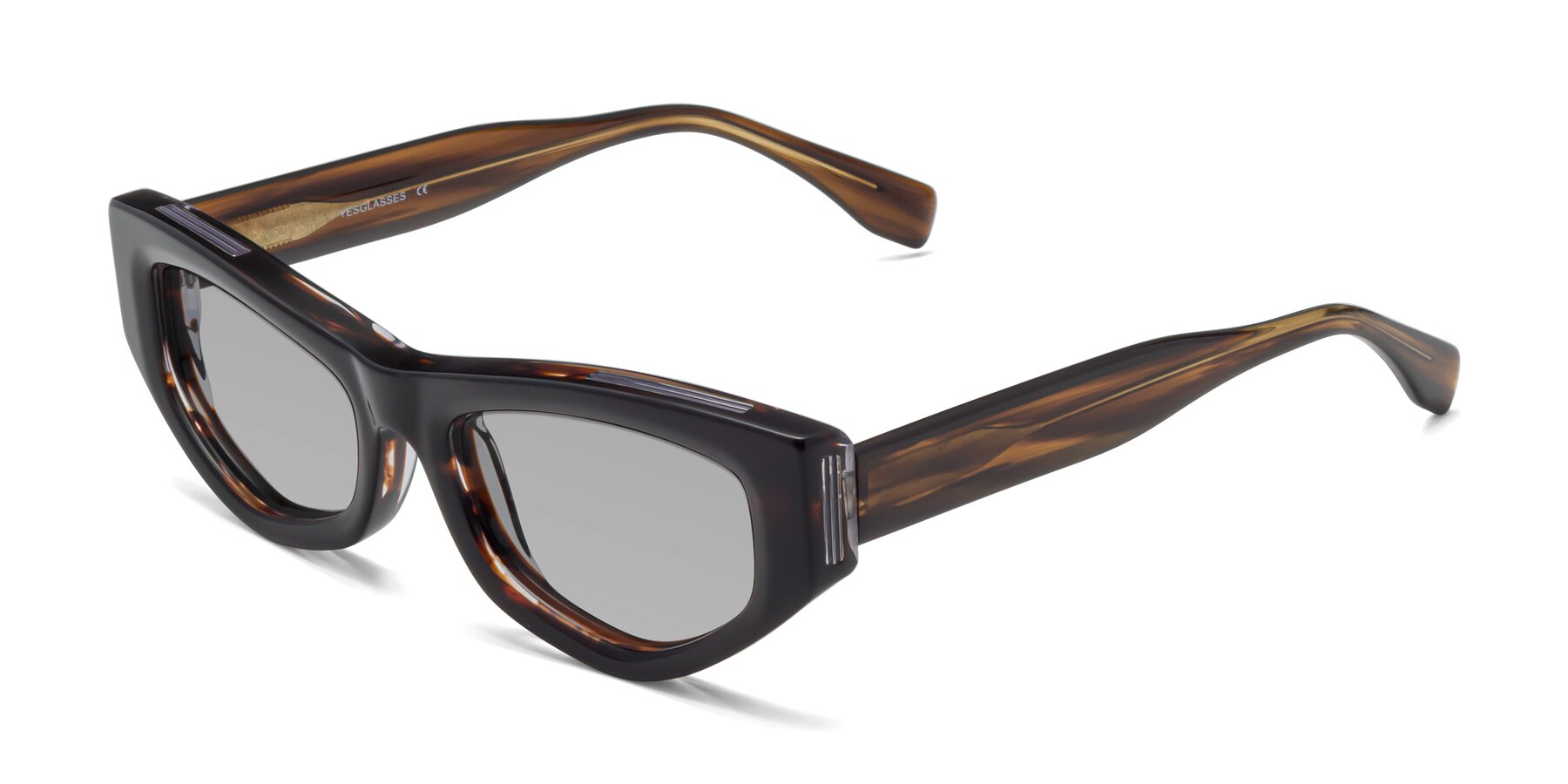 Angle of 1313 in Brown with Light Gray Tinted Lenses