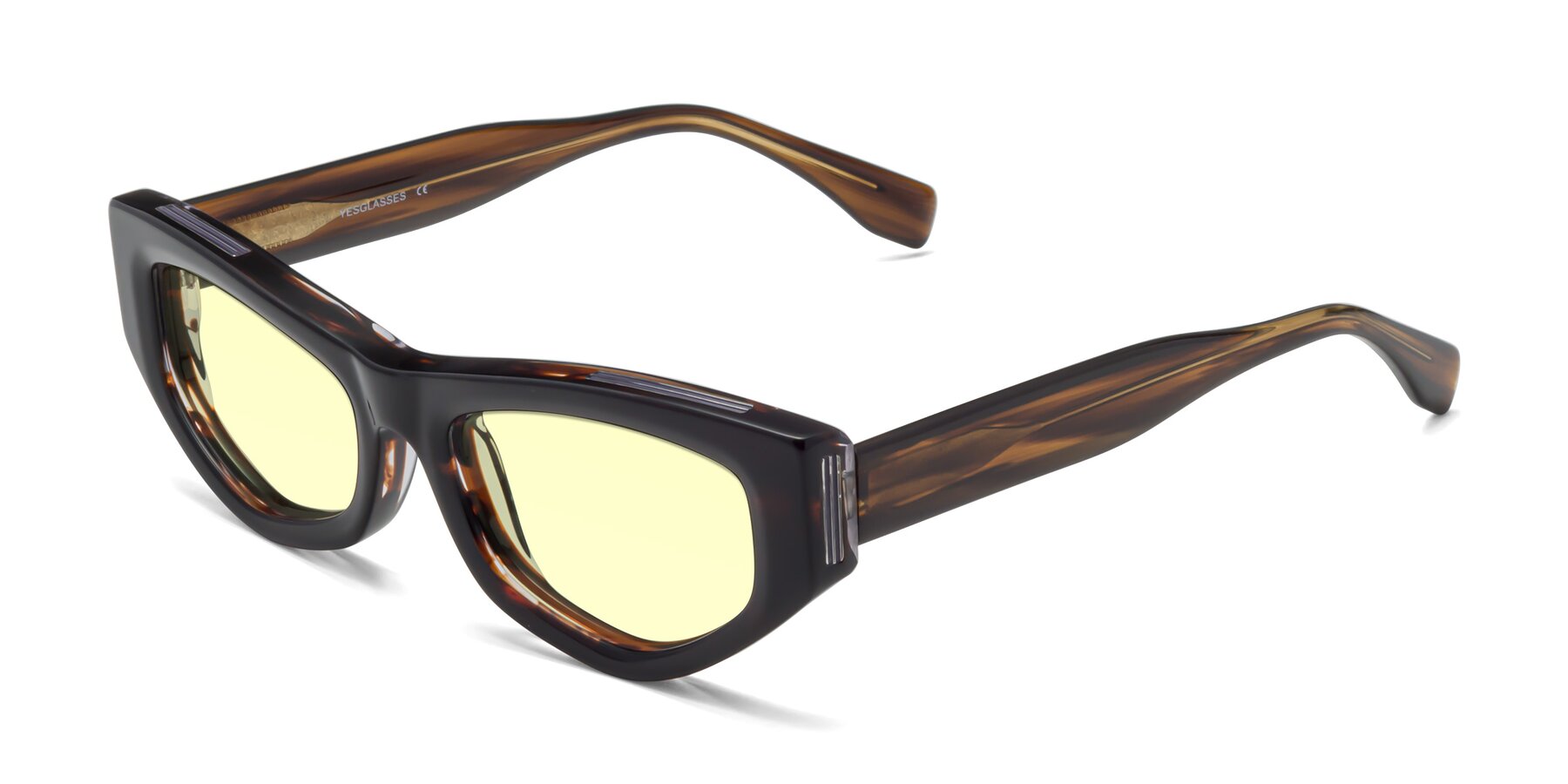 Angle of 1313 in Brown with Light Yellow Tinted Lenses