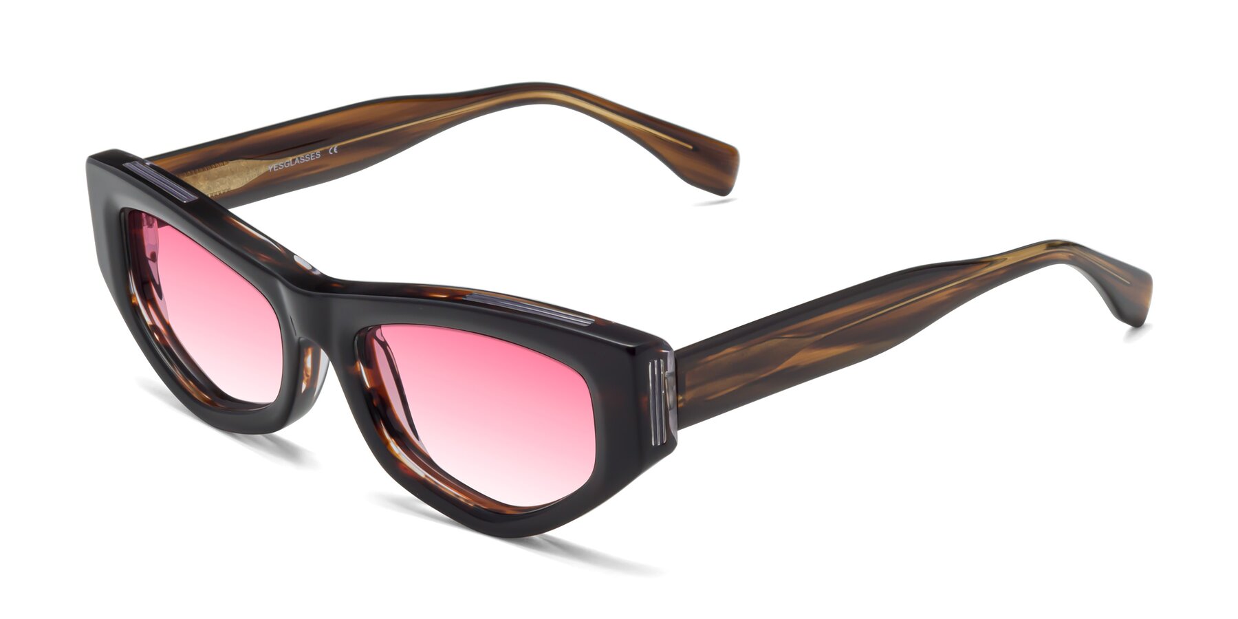 Angle of 1313 in Brown with Pink Gradient Lenses