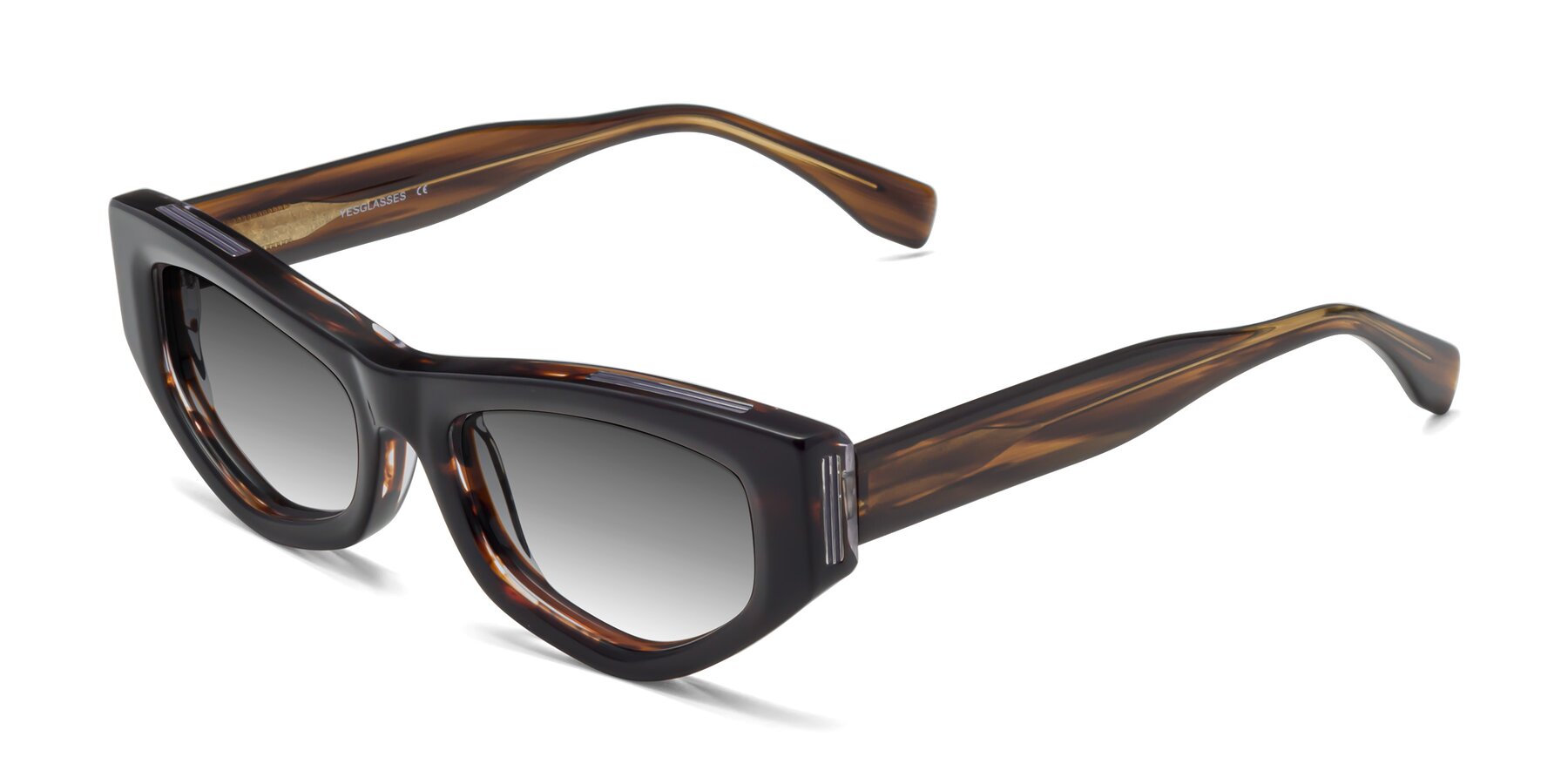 Angle of 1313 in Brown with Gray Gradient Lenses