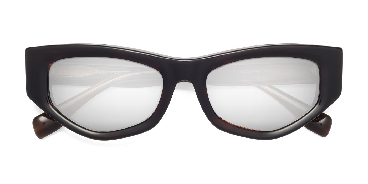 1313 - Brown Flash Mirrored Sunglasses