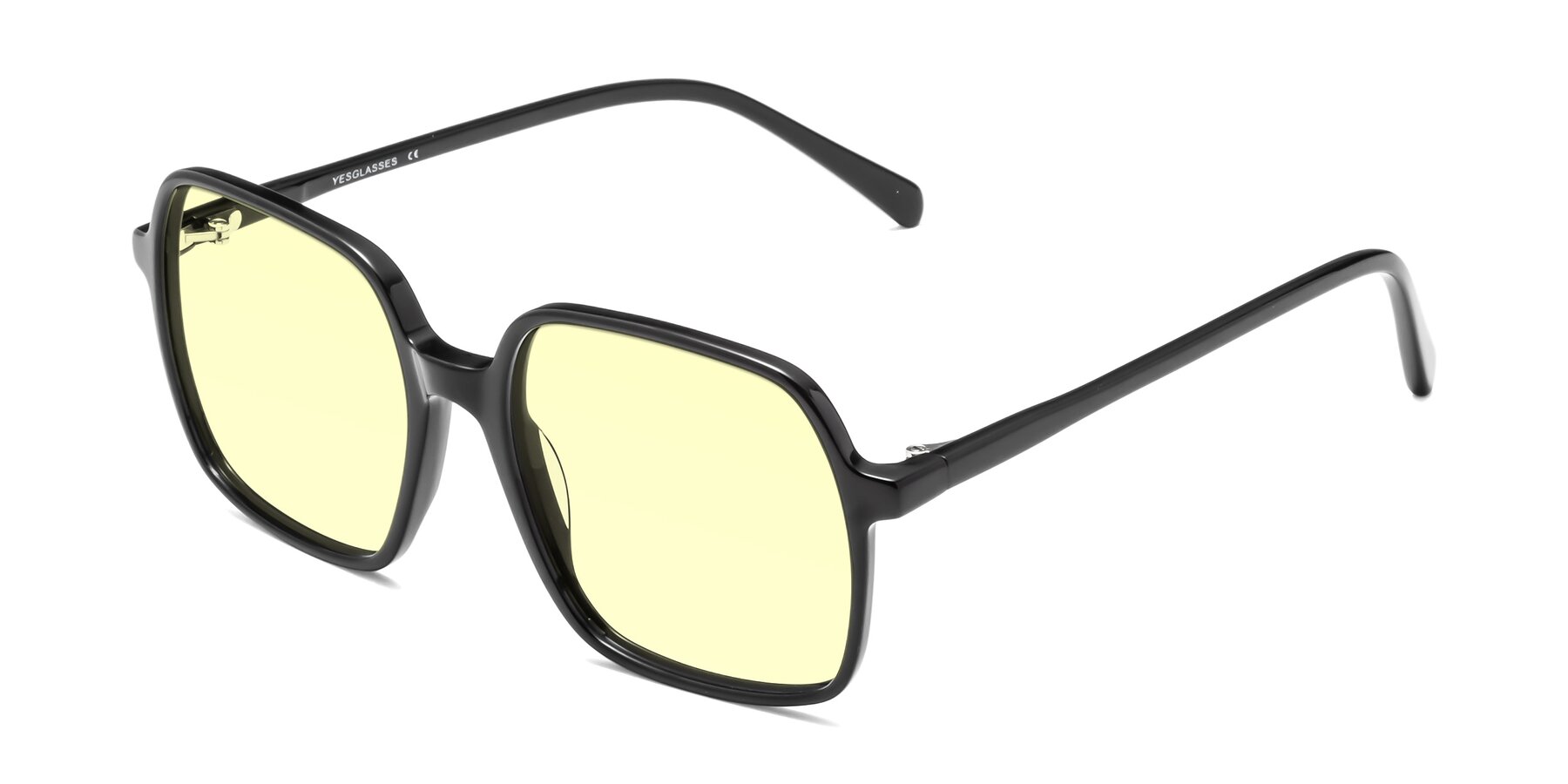 Angle of 1463 in Black with Light Yellow Tinted Lenses