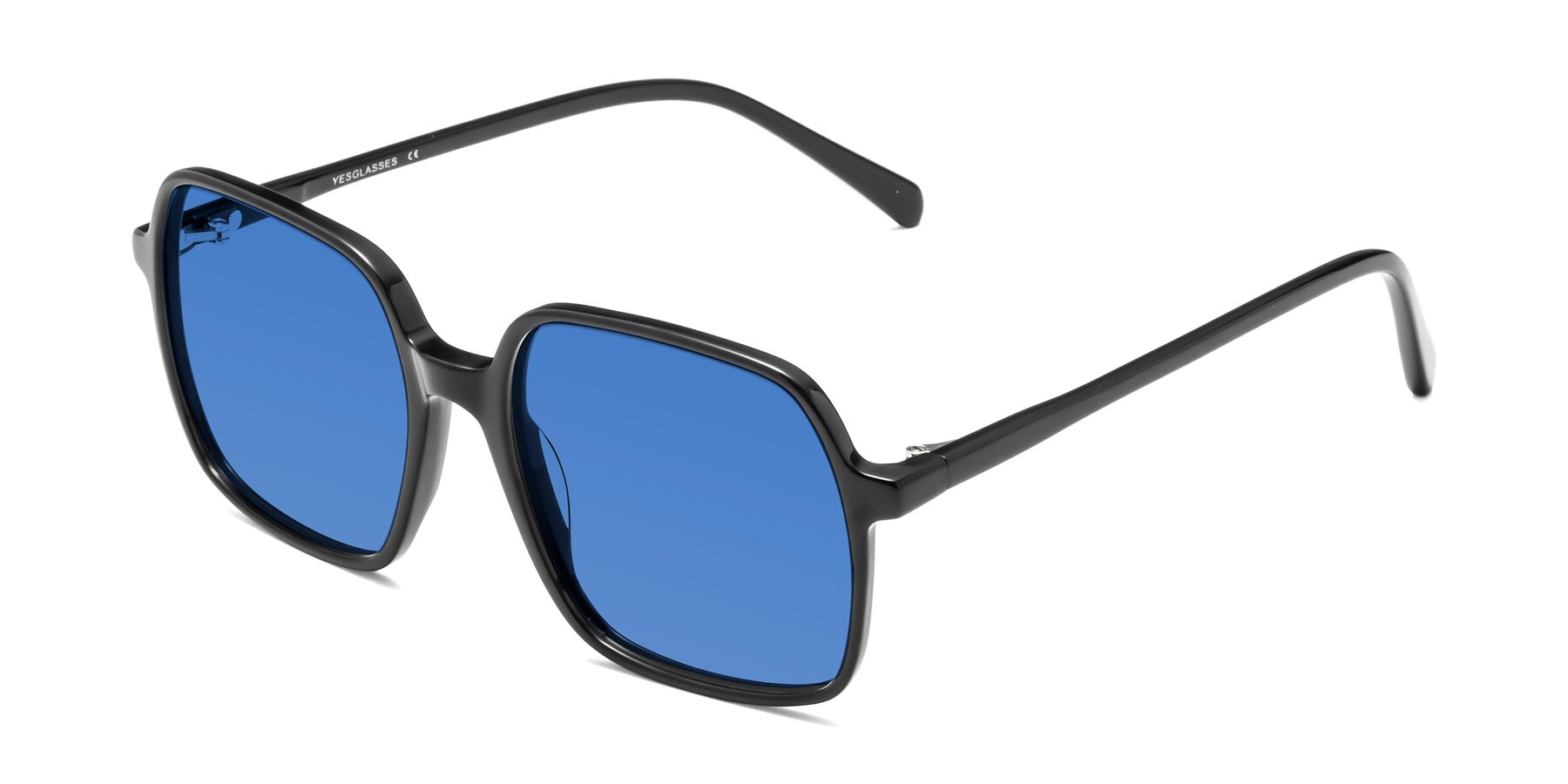 Angle of 1463 in Black with Blue Tinted Lenses