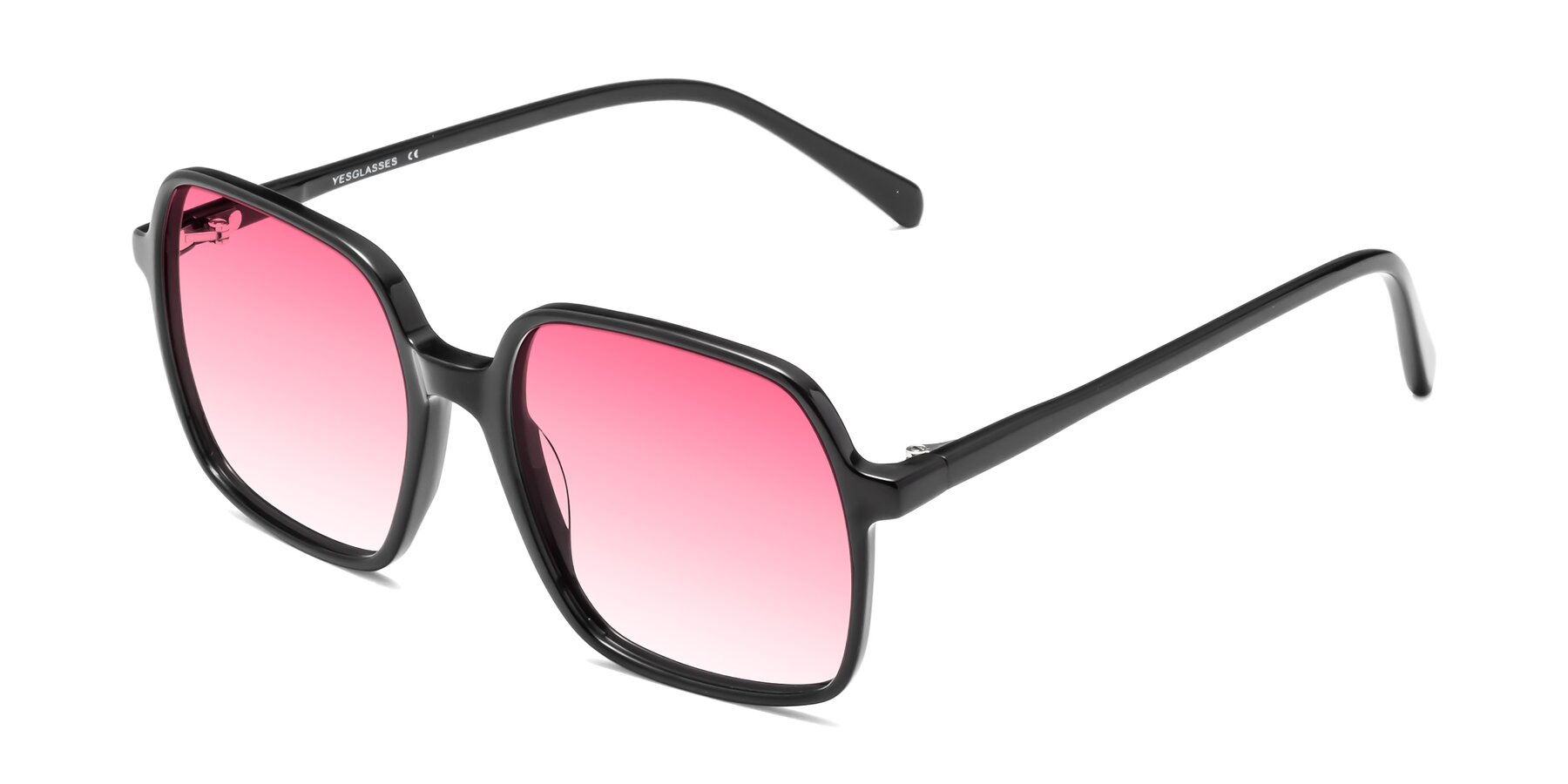 Angle of 1463 in Black with Pink Gradient Lenses