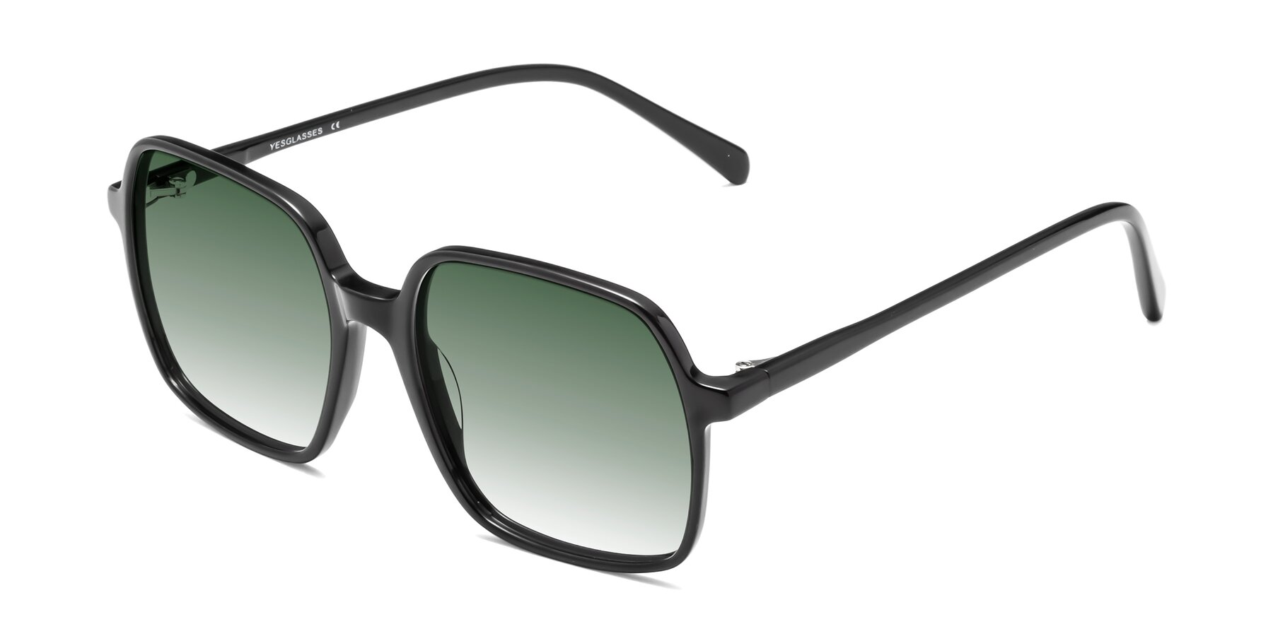 Angle of 1463 in Black with Green Gradient Lenses