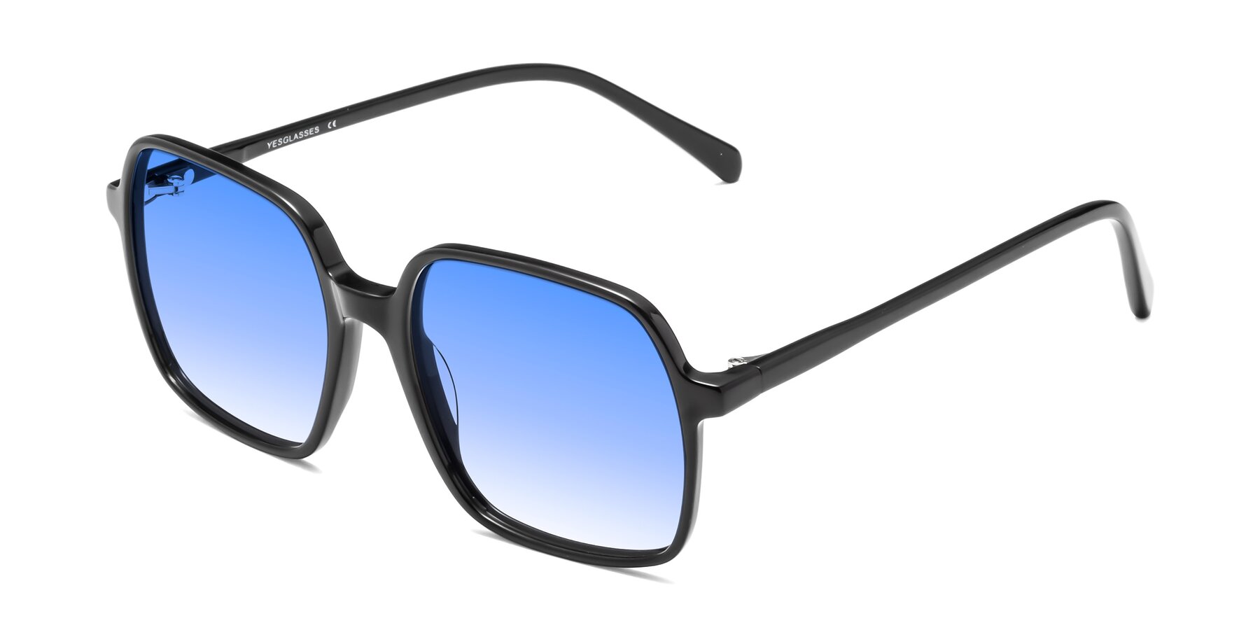 Angle of 1463 in Black with Blue Gradient Lenses