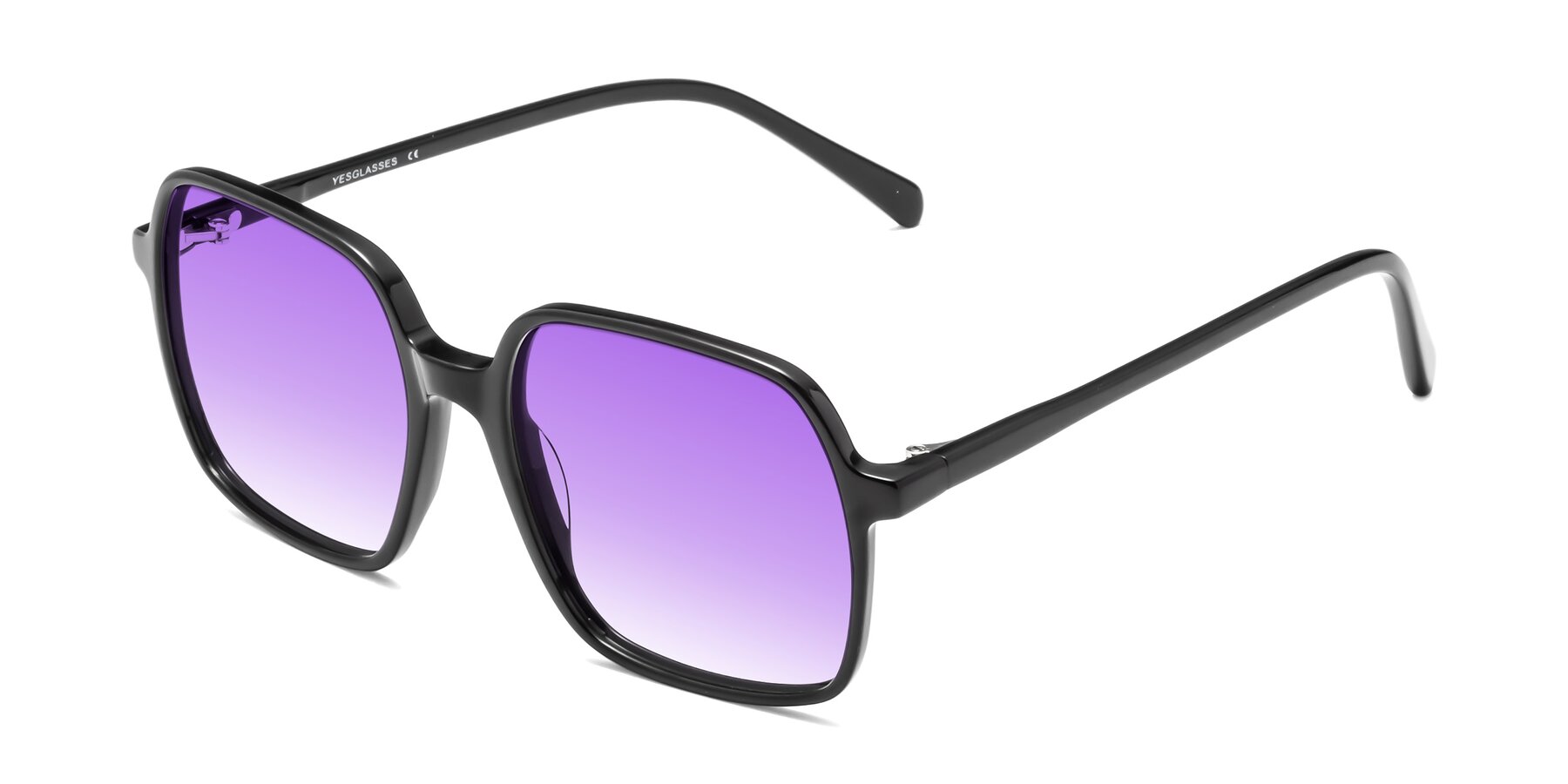 Angle of 1463 in Black with Purple Gradient Lenses
