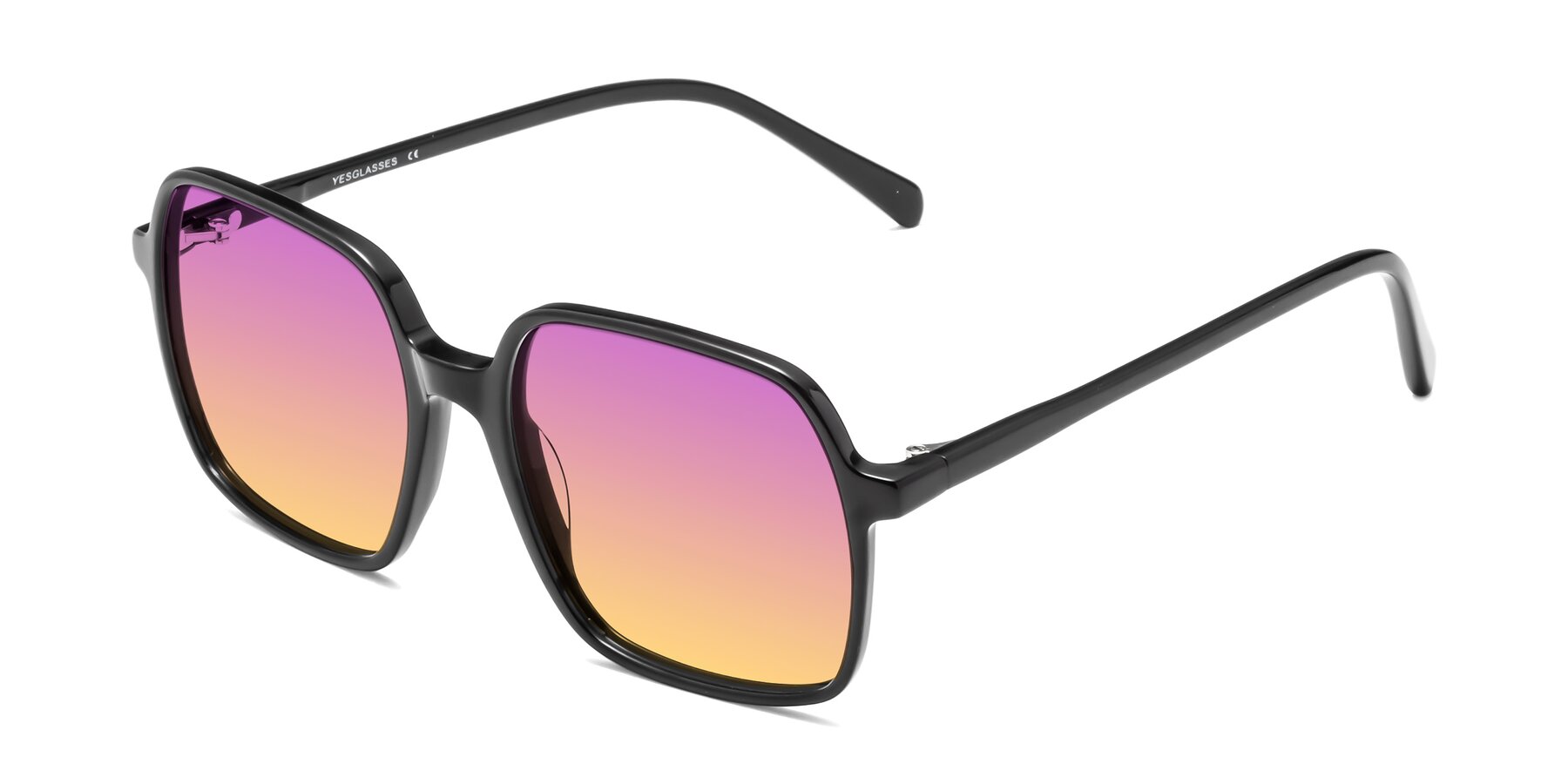 Angle of 1463 in Black with Purple / Yellow Gradient Lenses