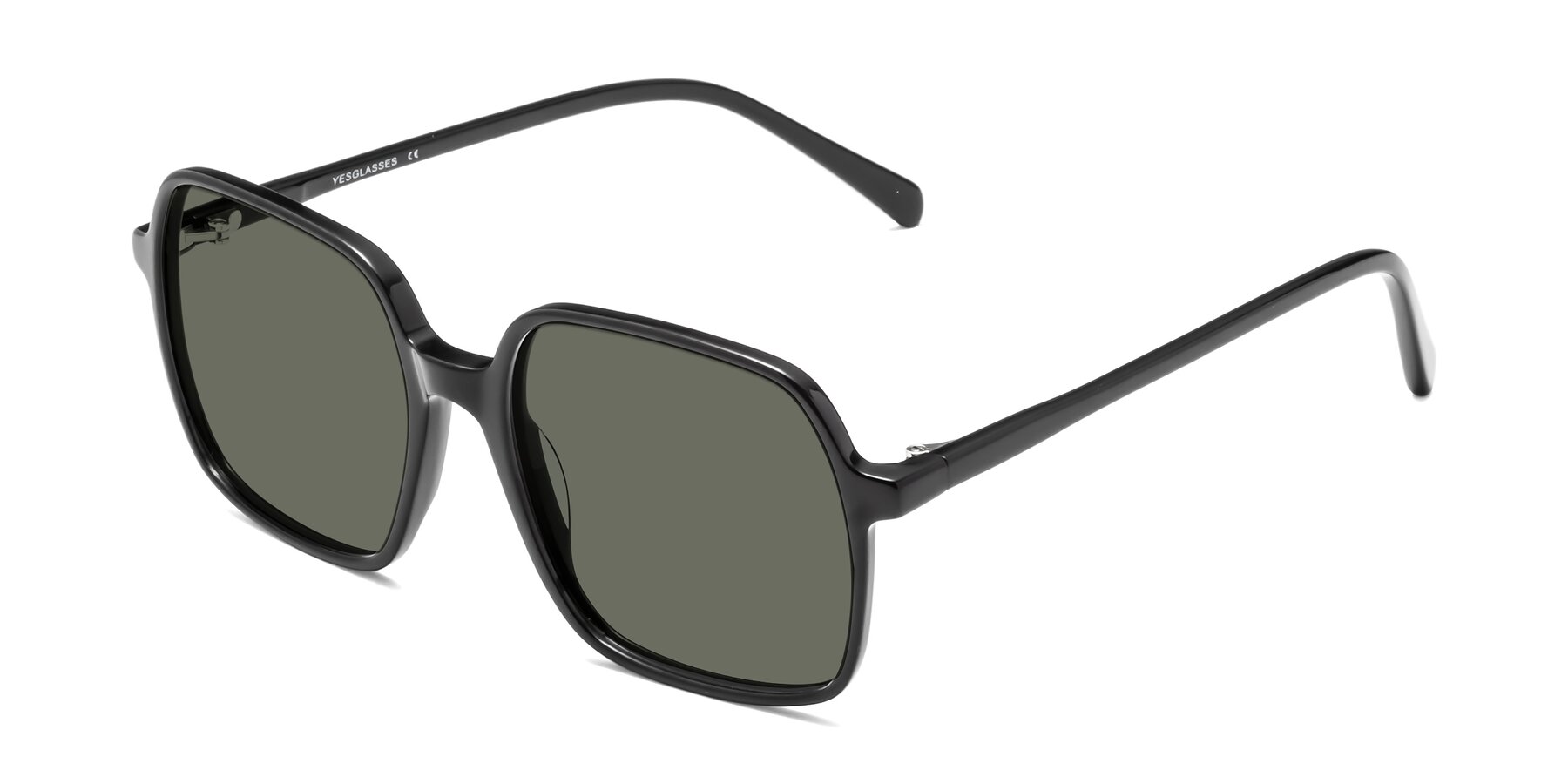 Angle of 1463 in Black with Gray Polarized Lenses