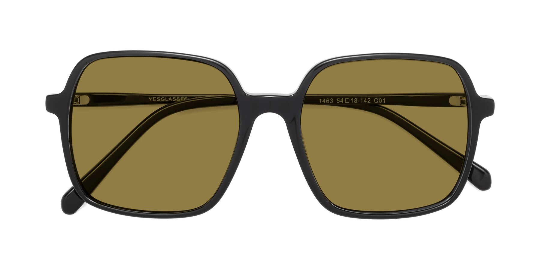 Folded Front of 1463 in Black with Brown Polarized Lenses