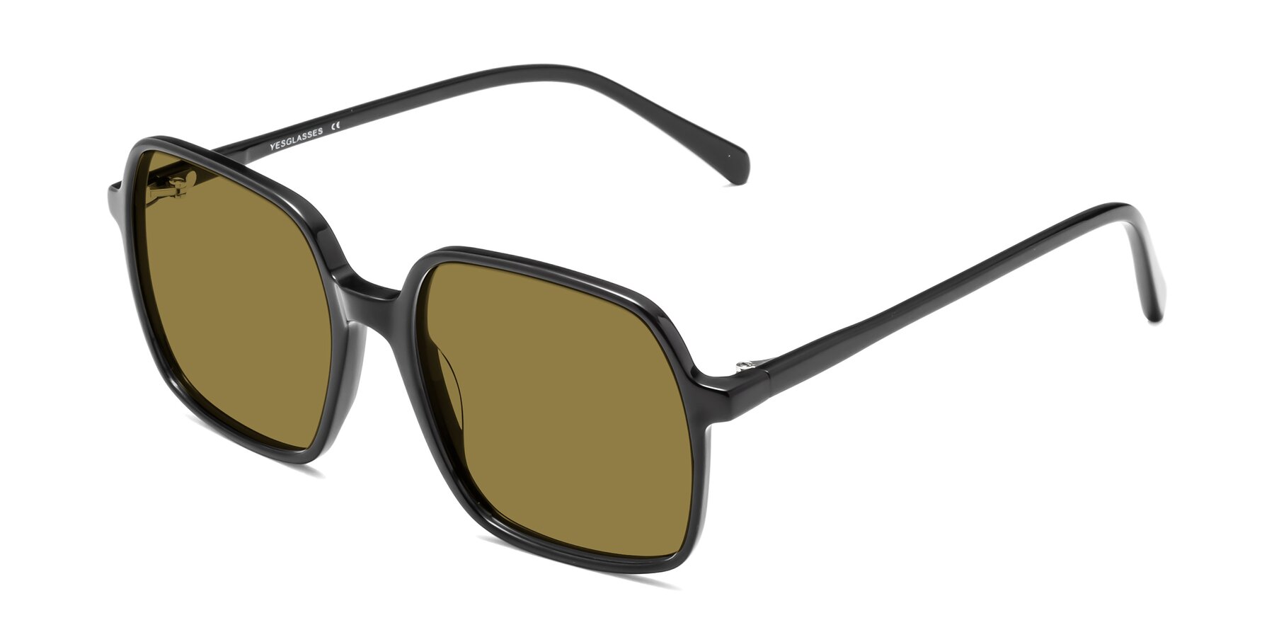 Angle of 1463 in Black with Brown Polarized Lenses