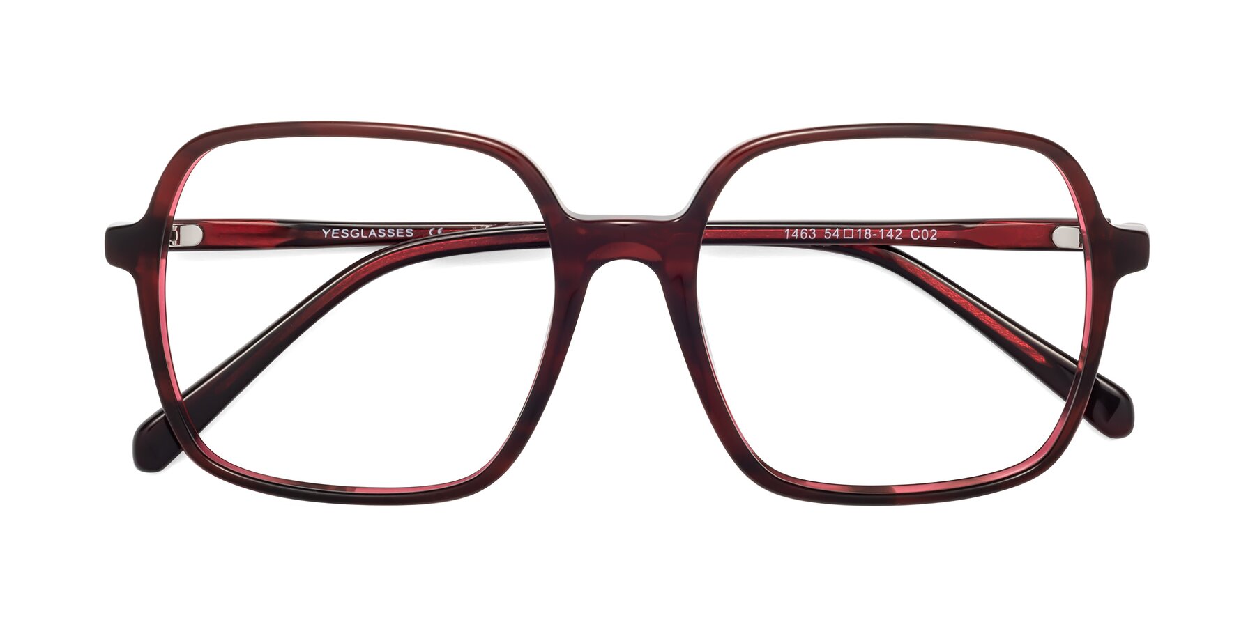 Wine Oversized Lightweight Square Reading Glasses - O'malley