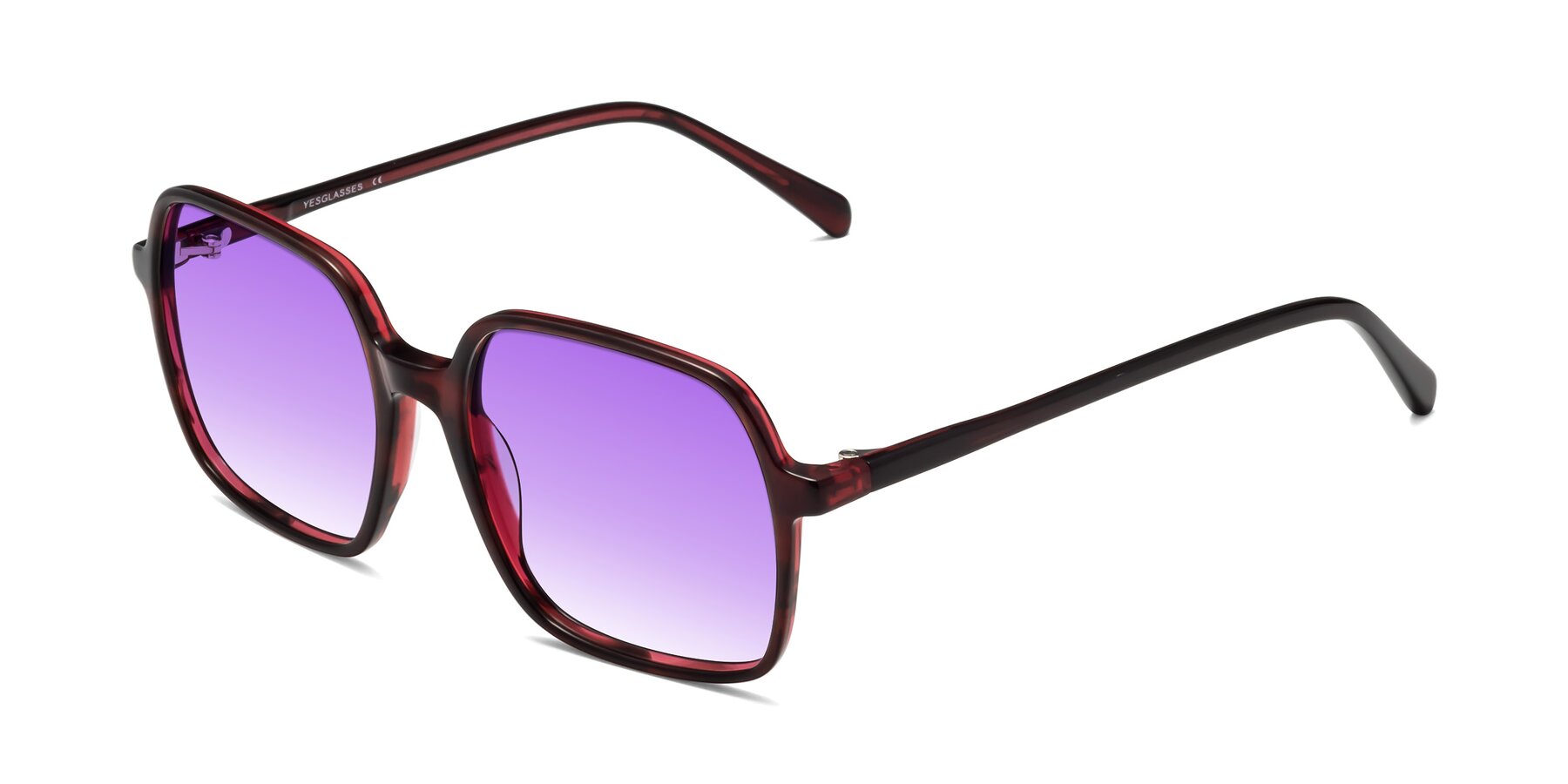 Angle of 1463 in Wine with Purple Gradient Lenses