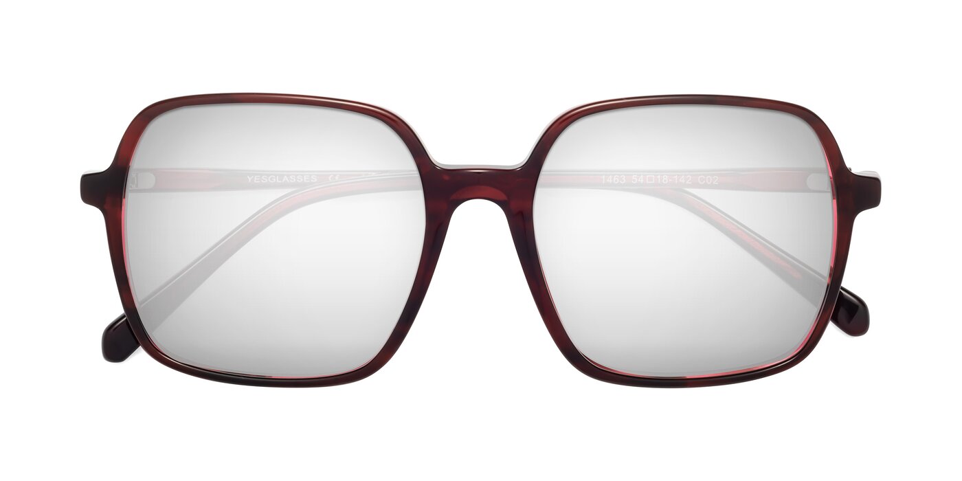 1463 - Wine Flash Mirrored Sunglasses