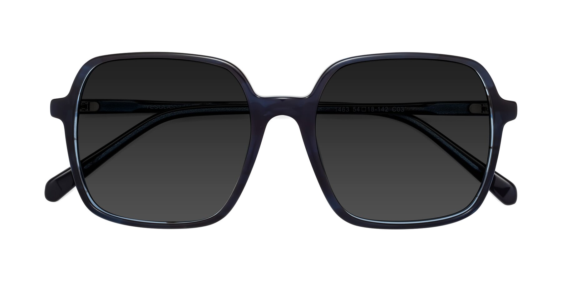 Folded Front of 1463 in Blue with Gray Polarized TAC Lenses