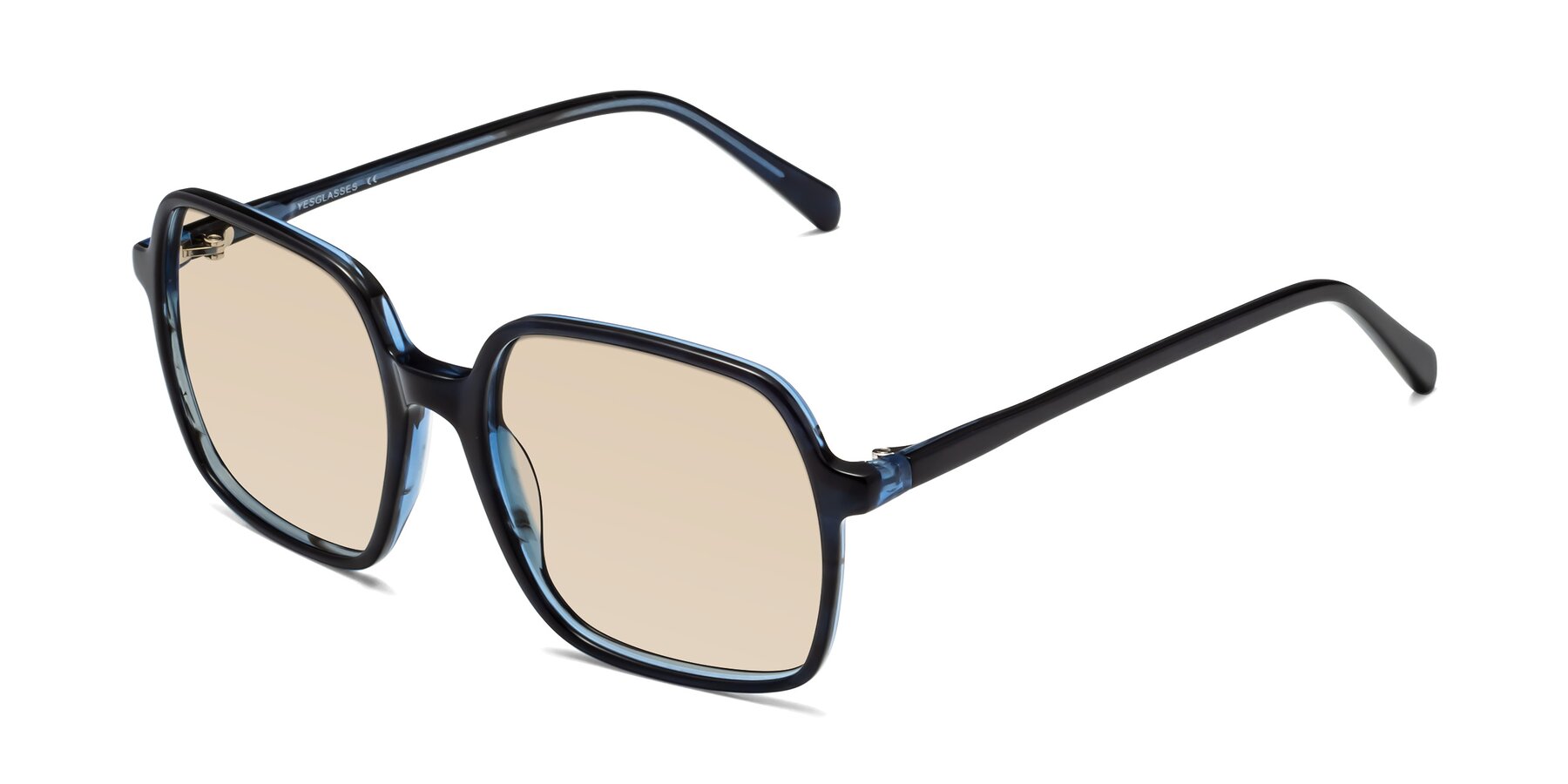 Angle of 1463 in Blue with Light Brown Tinted Lenses