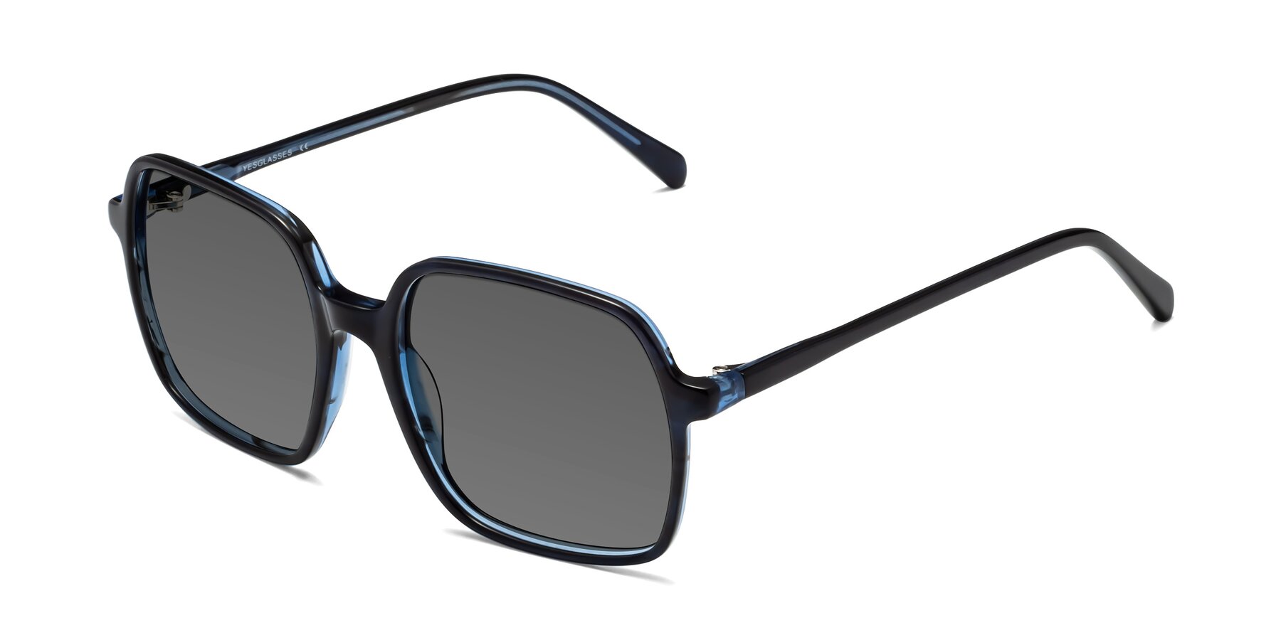 Angle of 1463 in Blue with Medium Gray Tinted Lenses