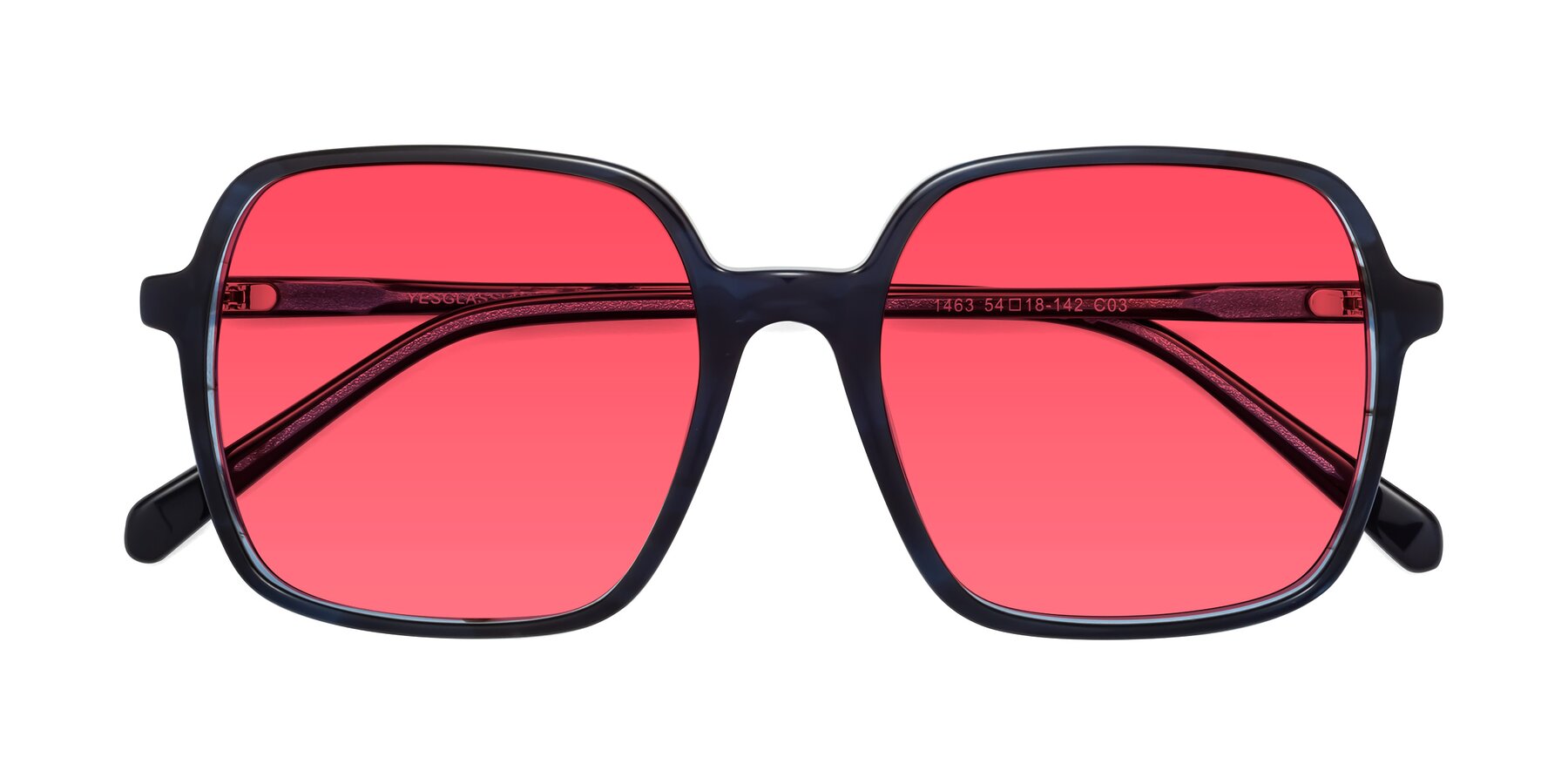 Folded Front of 1463 in Blue with Red Tinted Lenses