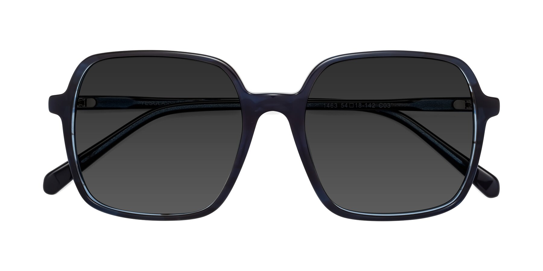 Folded Front of 1463 in Blue with Gray Tinted Lenses