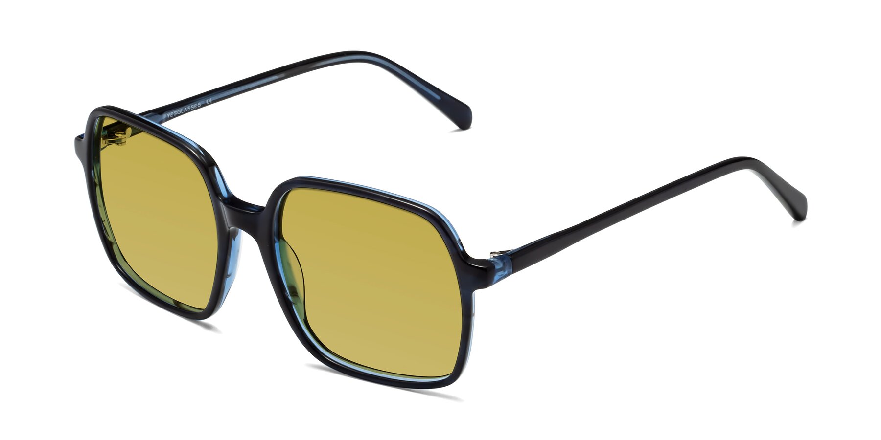 Angle of 1463 in Blue with Champagne Tinted Lenses