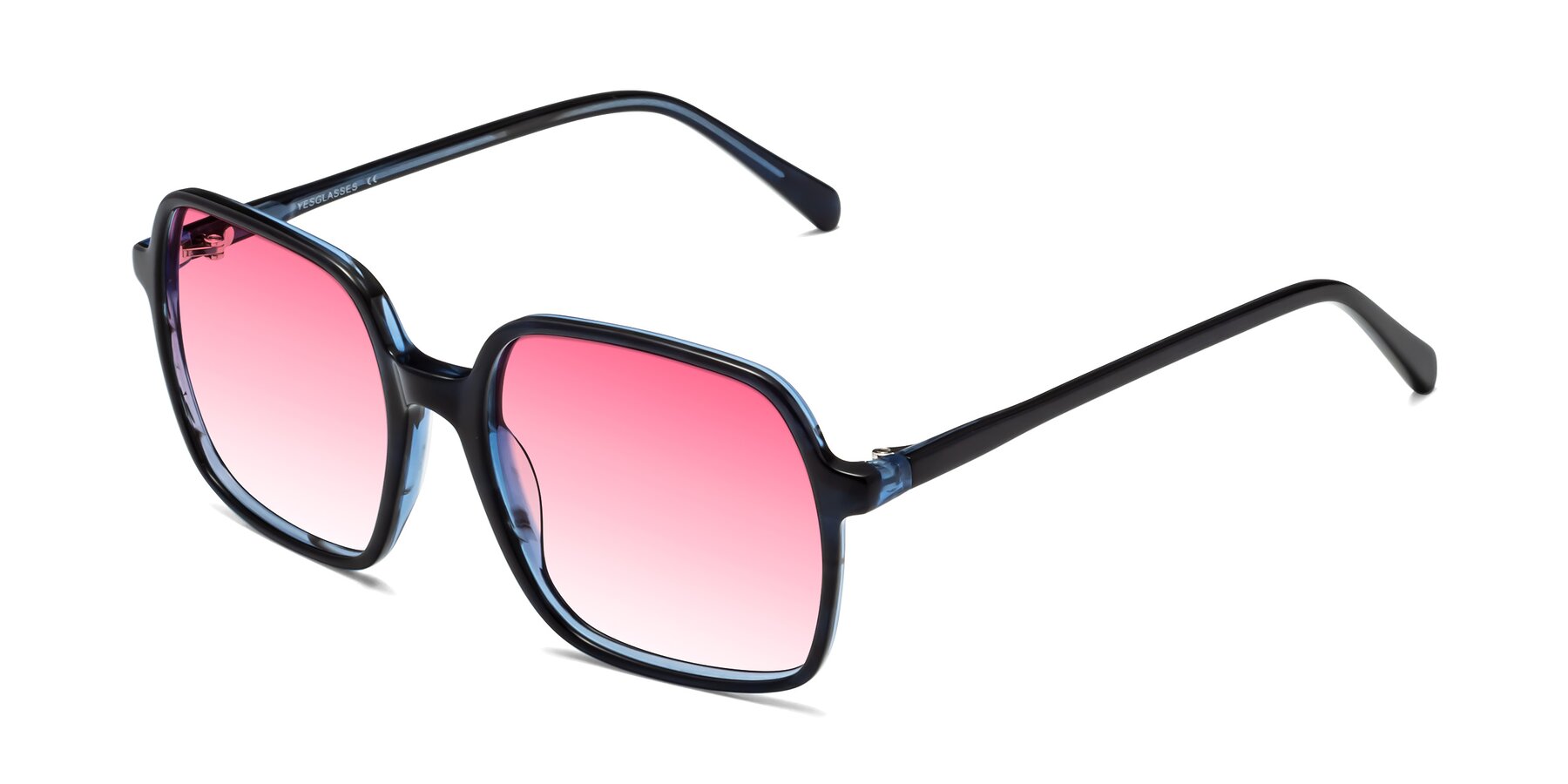 Angle of 1463 in Blue with Pink Gradient Lenses