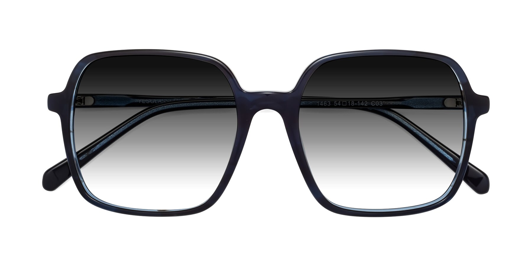 Folded Front of 1463 in Blue with Gray Gradient Lenses