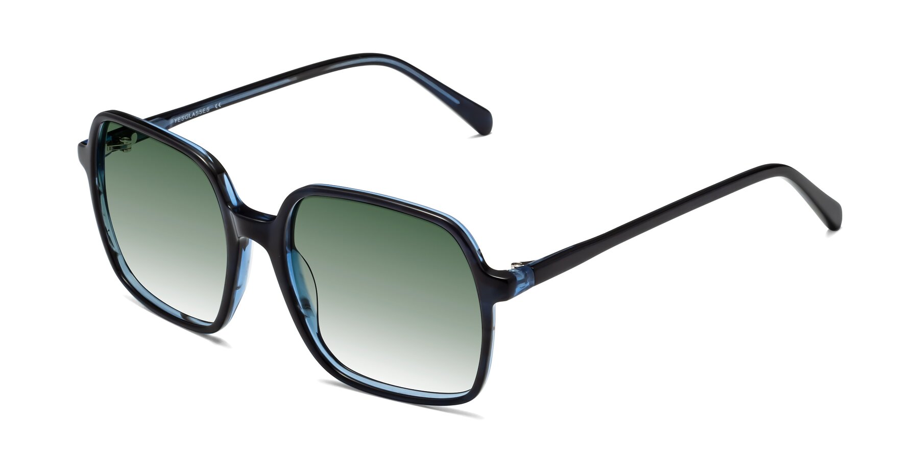 Angle of 1463 in Blue with Green Gradient Lenses