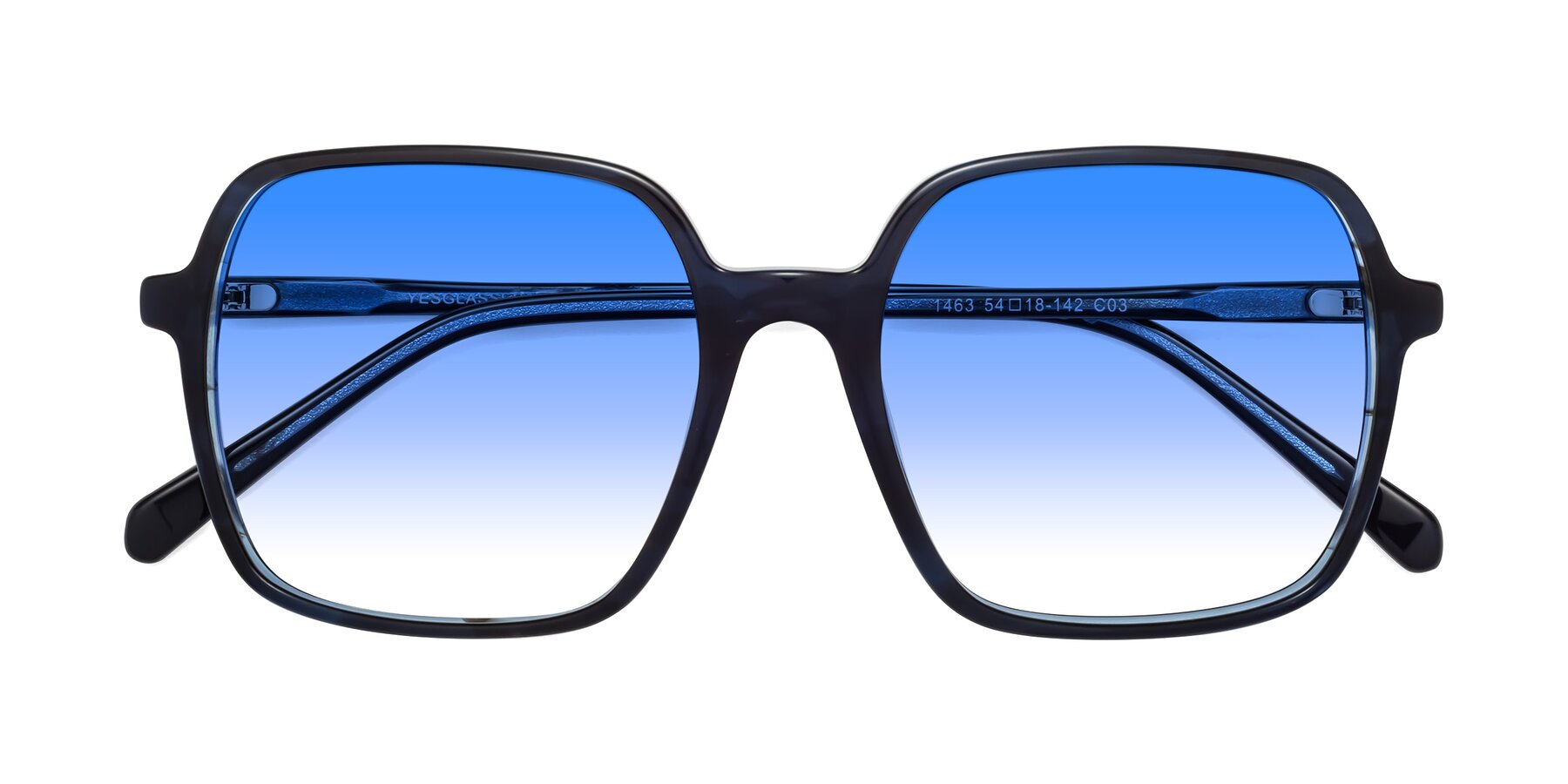 Folded Front of 1463 in Blue with Blue Gradient Lenses
