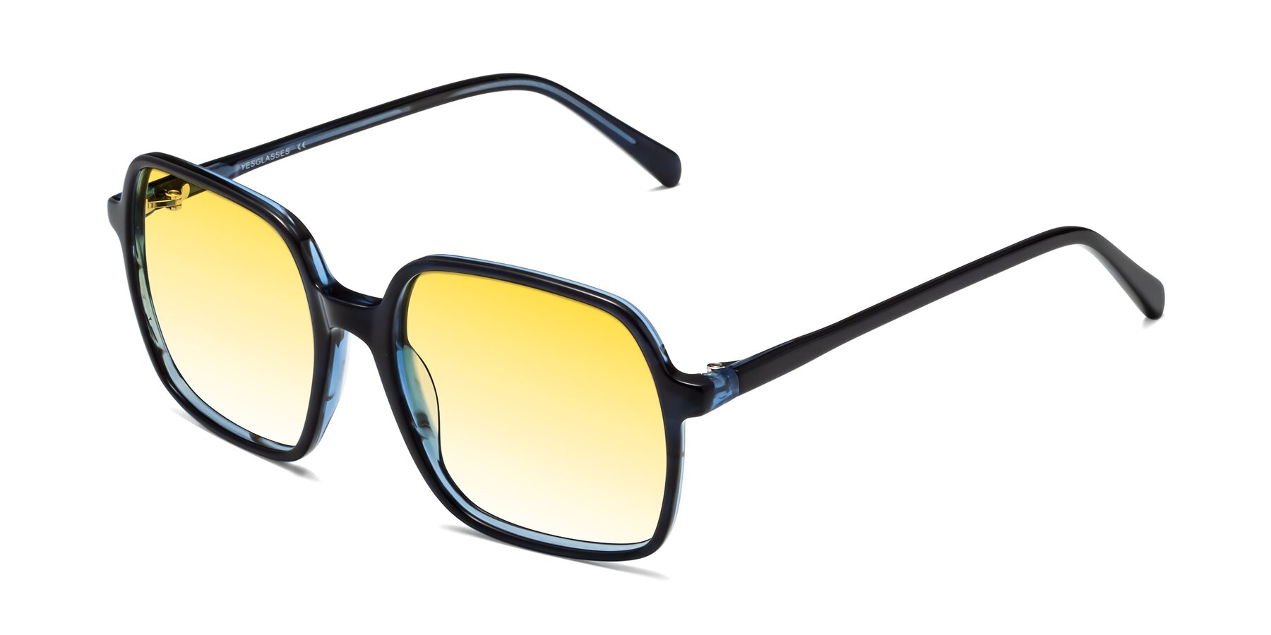 Angle of 1463 in Blue with Yellow Gradient Lenses