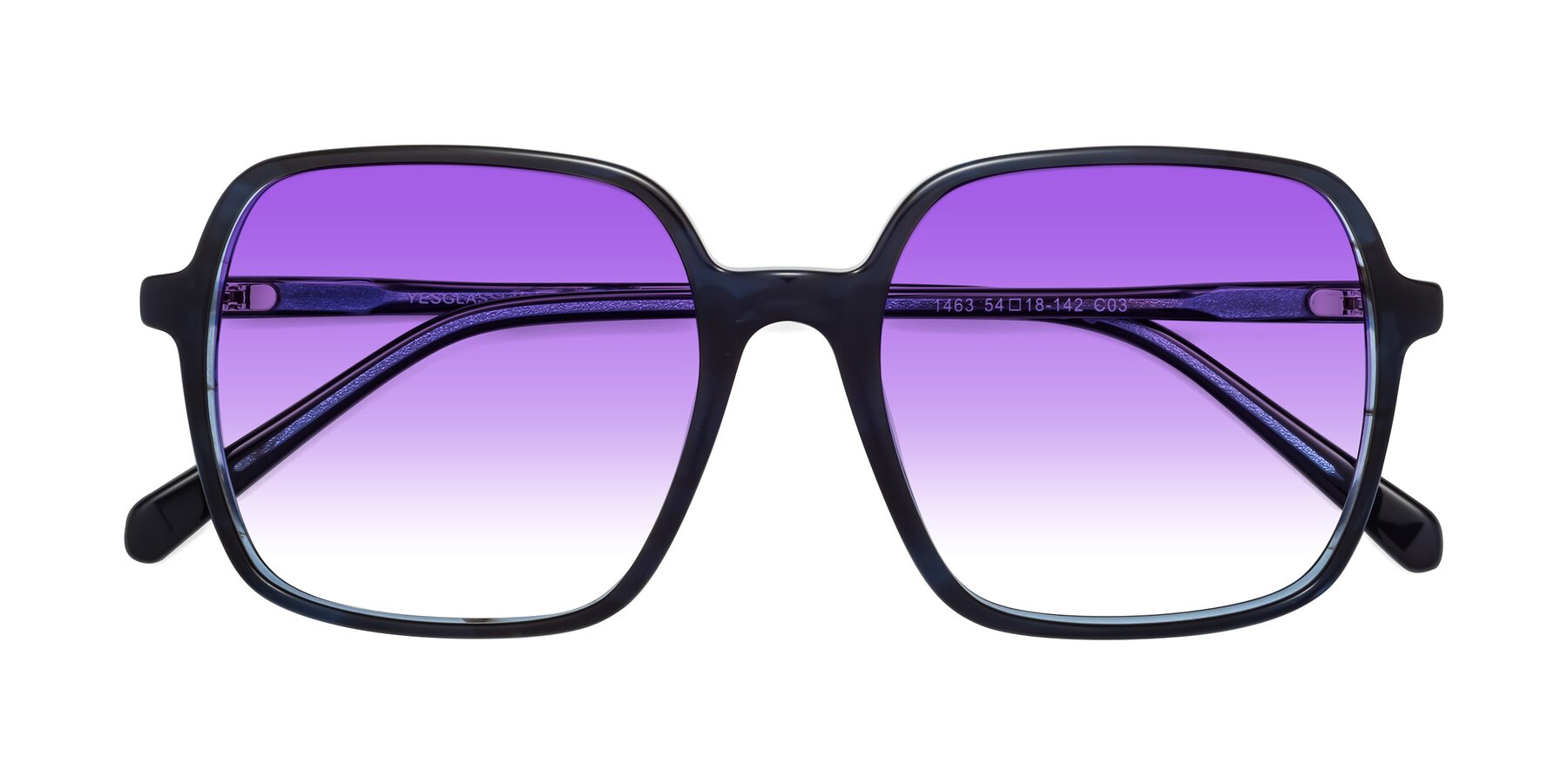 Folded Front of 1463 in Blue with Purple Gradient Lenses