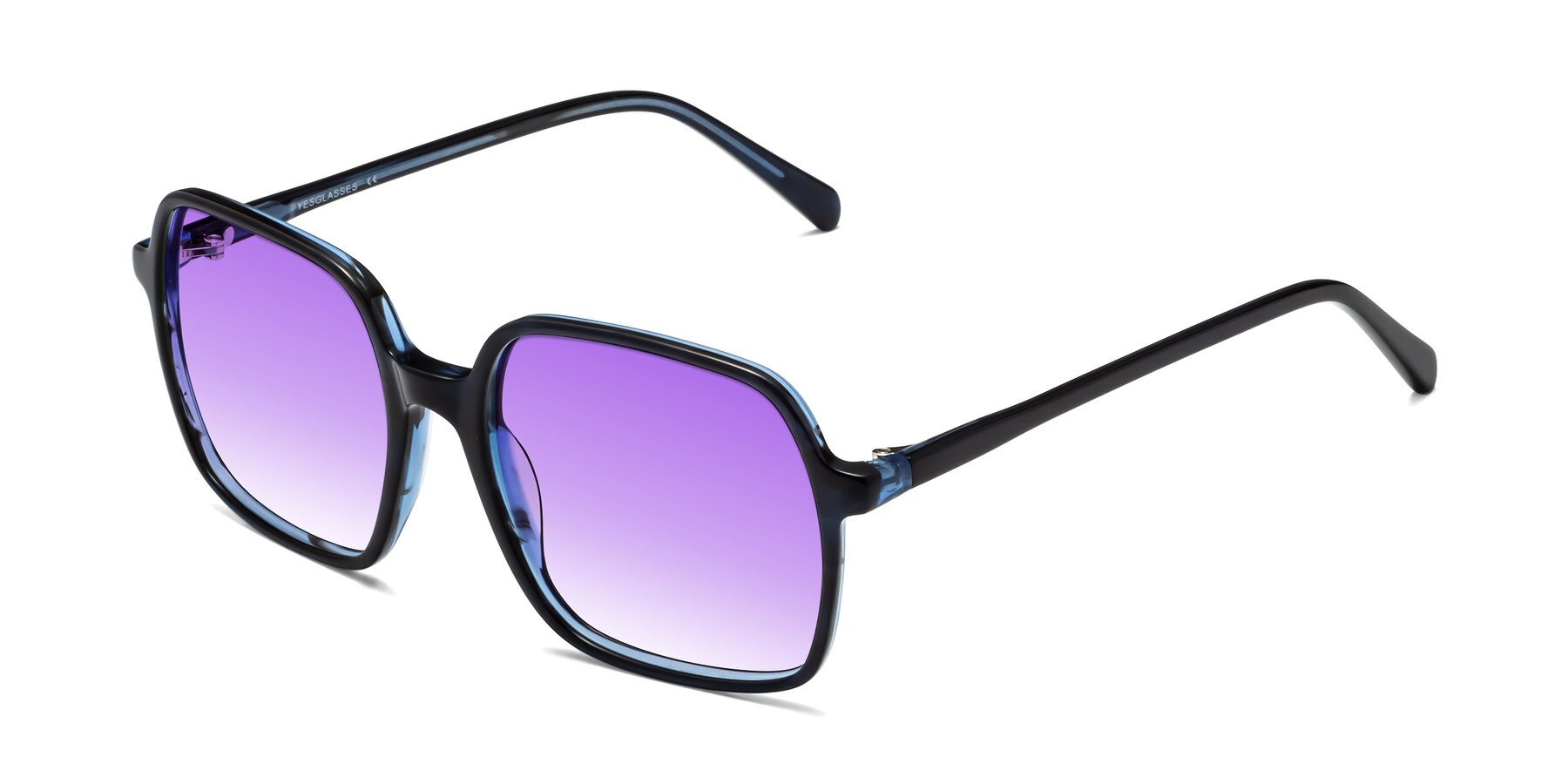 Angle of 1463 in Blue with Purple Gradient Lenses