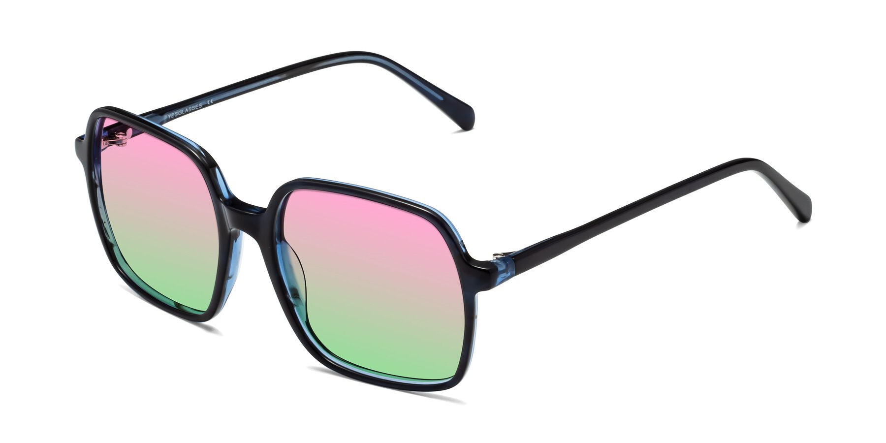 Angle of 1463 in Blue with Pink / Green Gradient Lenses