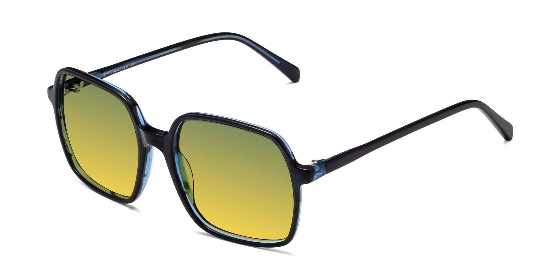 Angle of 1463 in Blue with Green / Yellow Gradient Lenses