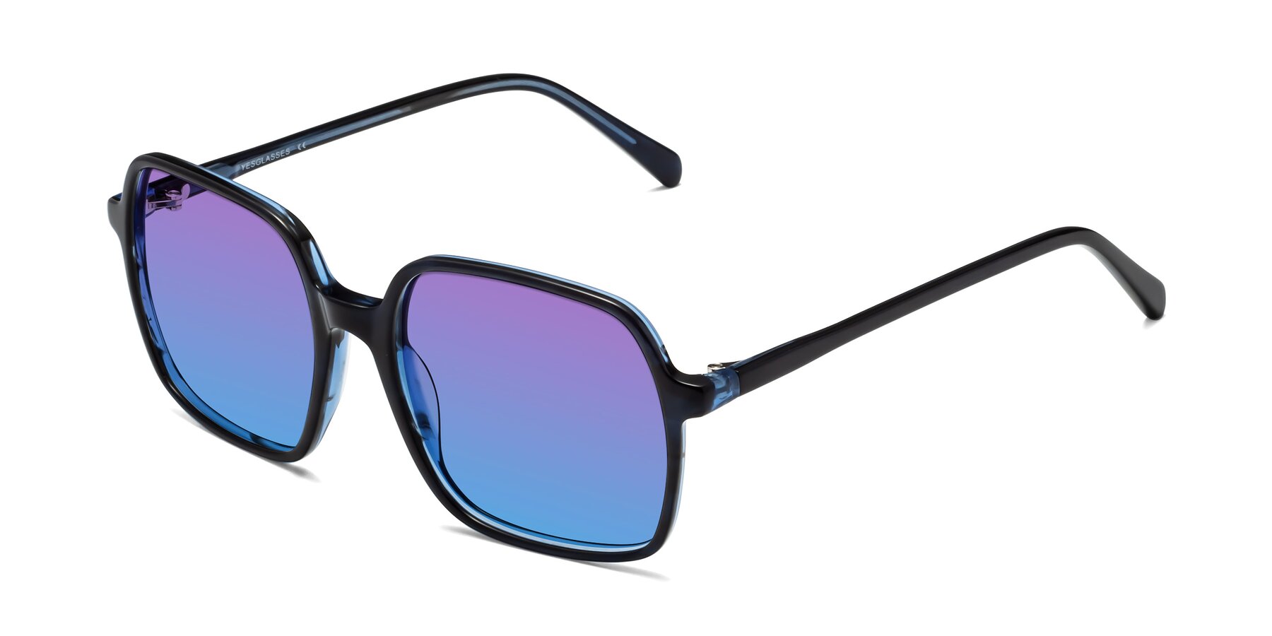 Angle of 1463 in Blue with Purple / Blue Gradient Lenses