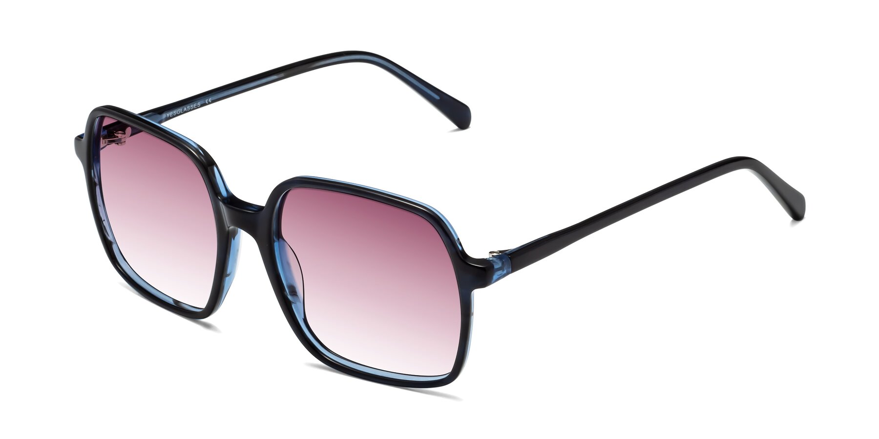 Angle of 1463 in Blue with Wine Gradient Lenses