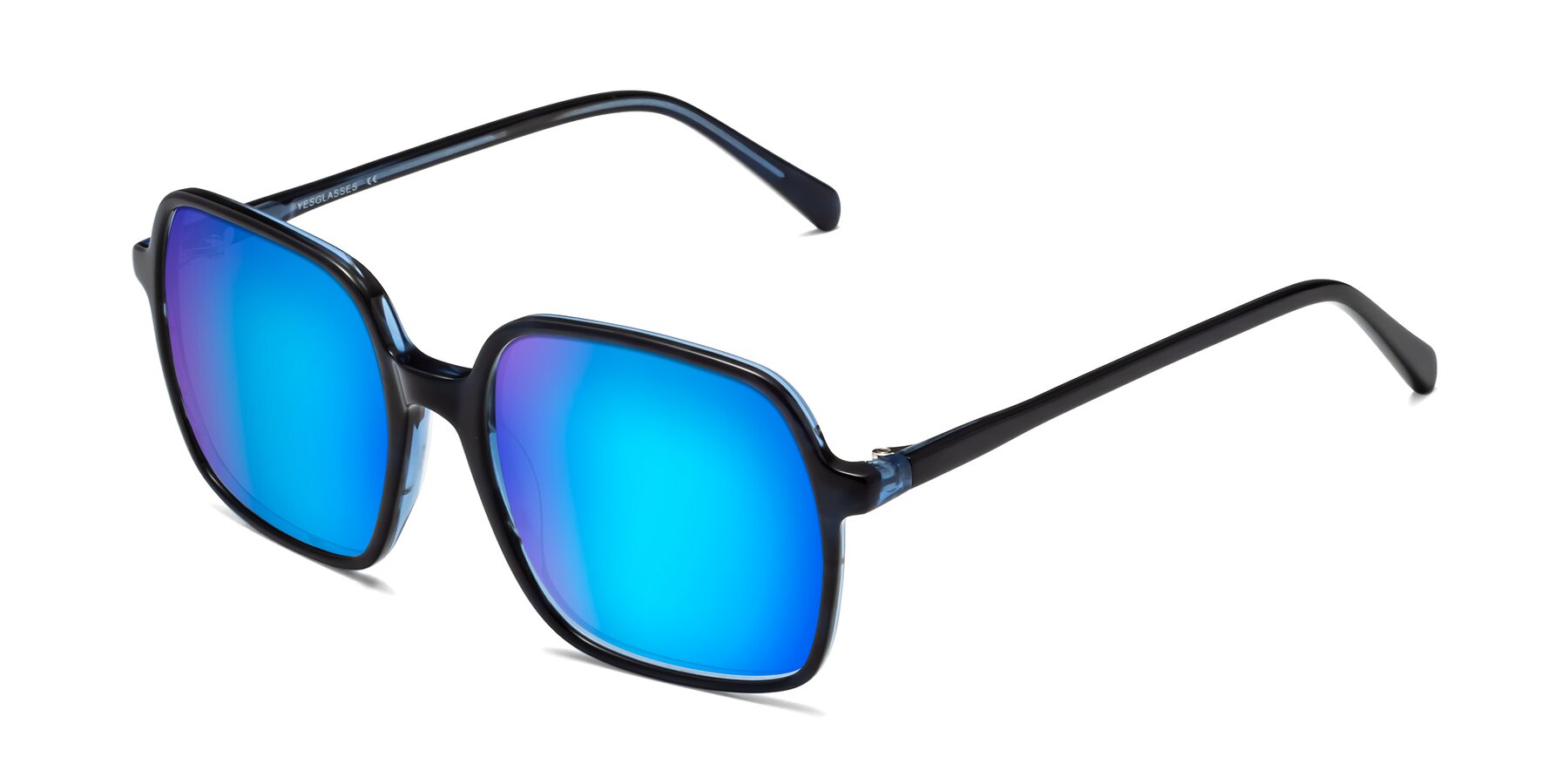 Angle of 1463 in Blue with Blue Mirrored Lenses
