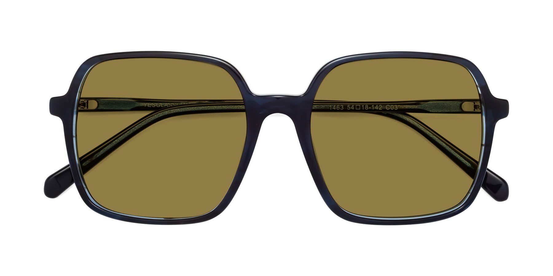 Folded Front of 1463 in Blue with Brown Polarized Lenses