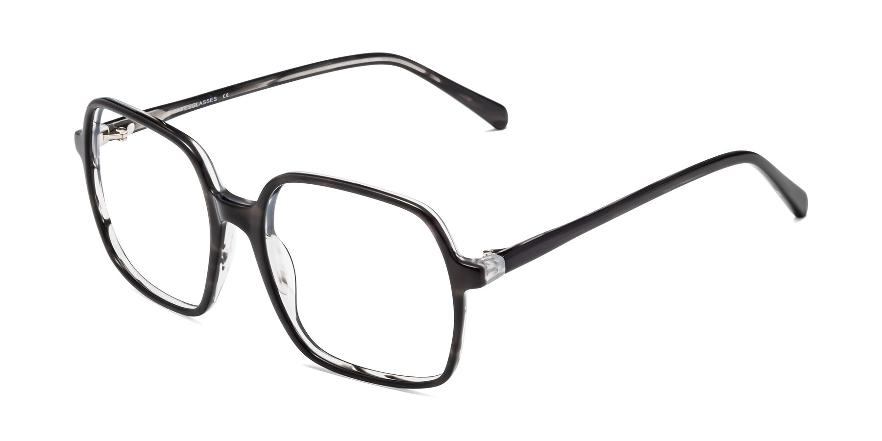 Angle of 1463 in Gray with Clear Eyeglass Lenses